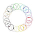 Set of colorful hair ties arranged in a circular pattern on a white background DIY Craft Warehouse