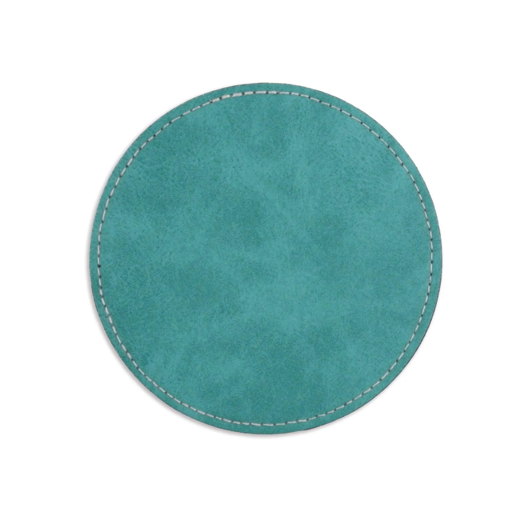Coaster Vegan Leather Round - Green - DIY Craft Warehouse DIY Craft Warehouse