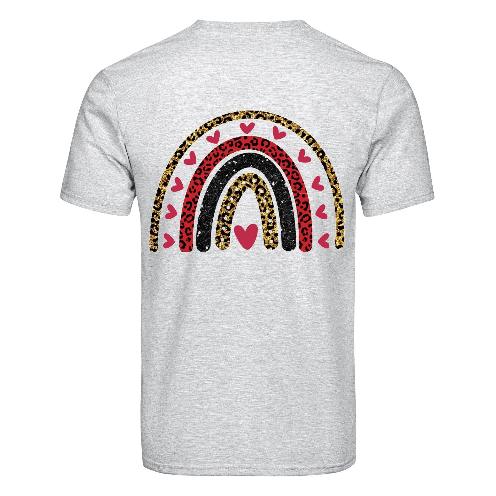 DTF Heat Transfer - Cheeta Rainbow & Hearts - DIY Craft Warehouse DIY Craft Warehouse