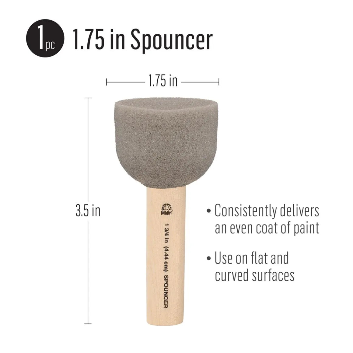 Master Maker Crafts 1.75 inch Spouncer foam brush, wholesale craft supplies, Ohio fast shipping DIY Craft Warehouse