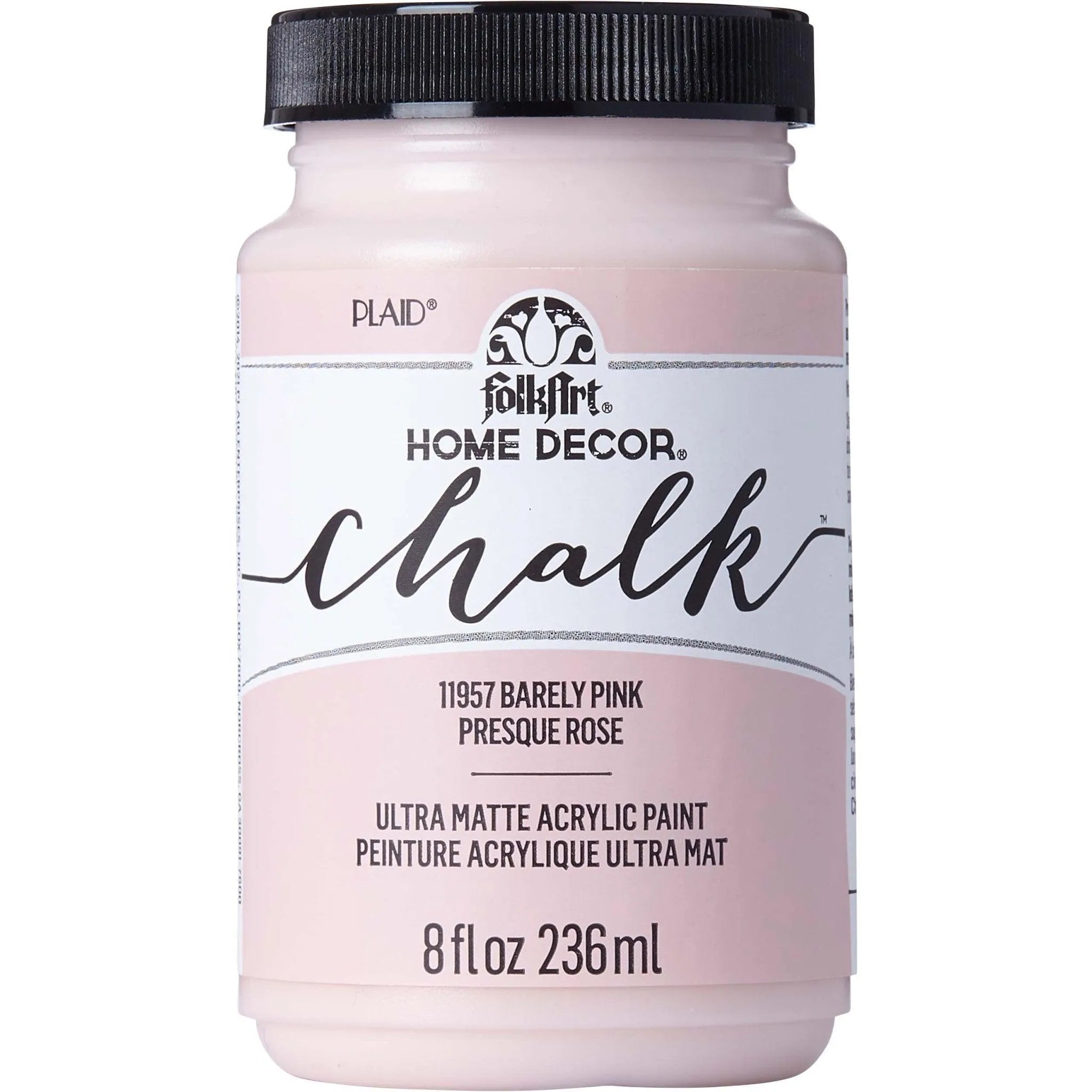 FolkArt Chalk Acrylic Paint - Barely Pink - DIY Craft Warehouse DIY Craft Warehouse