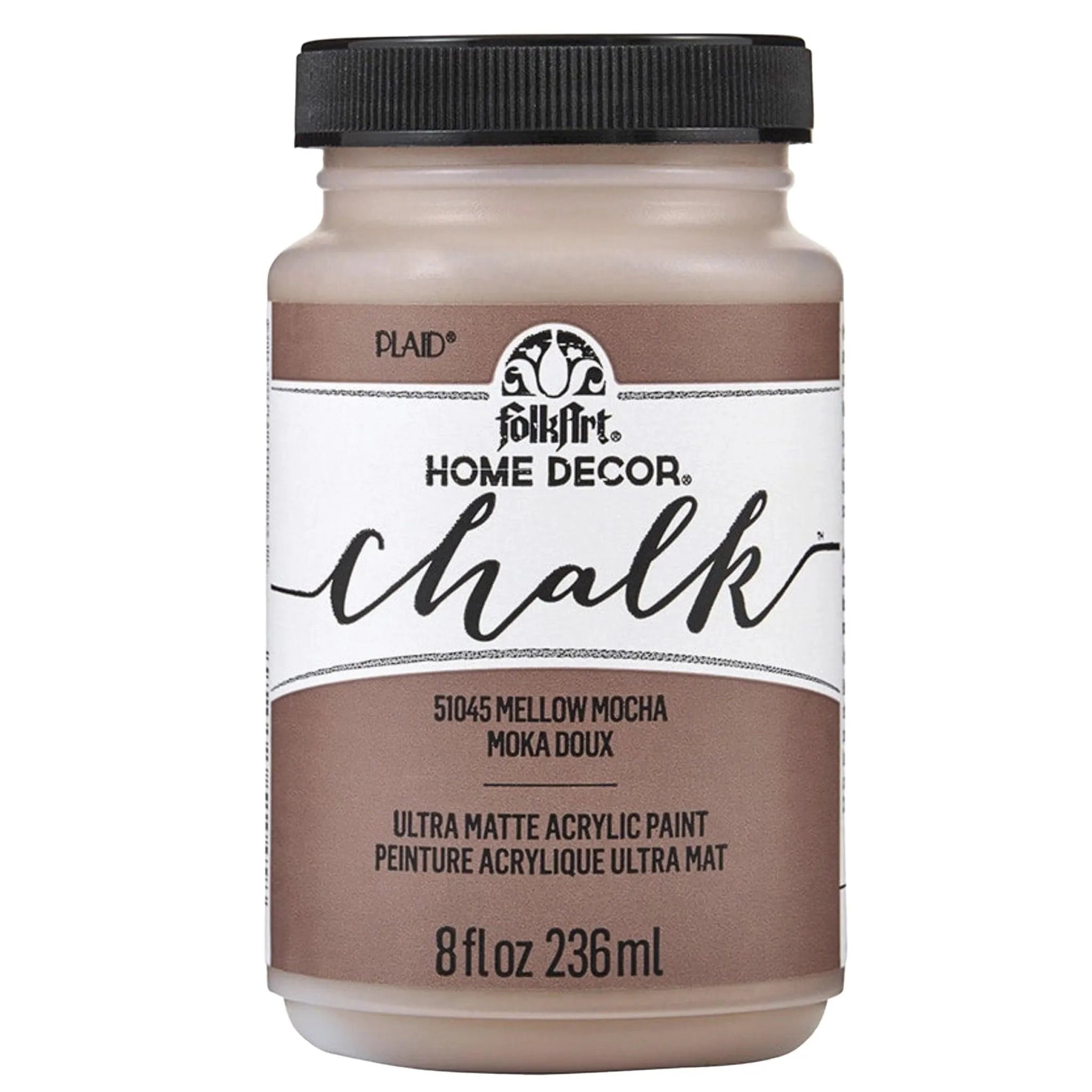 FolkArt Chalk Acrylic Paint - Mellow Mocha - DIY Craft Warehouse DIY Craft Warehouse