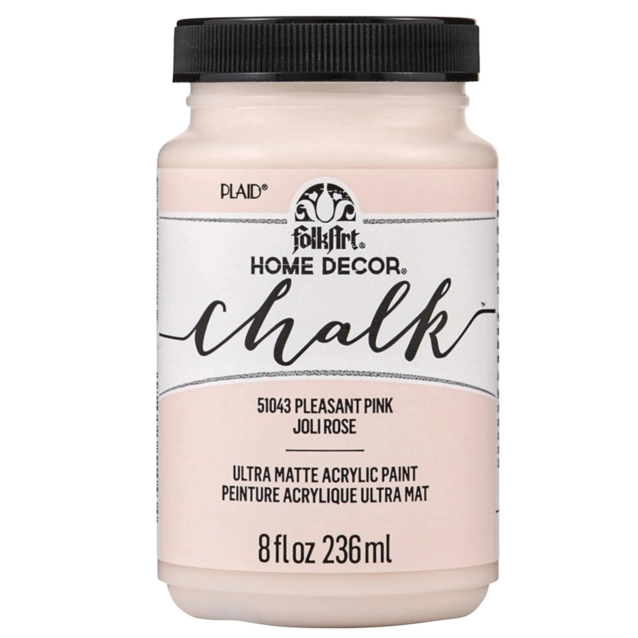 FolkArt Chalk Acrylic Paint - Pleasant Pink - DIY Craft Warehouse DIY Craft Warehouse