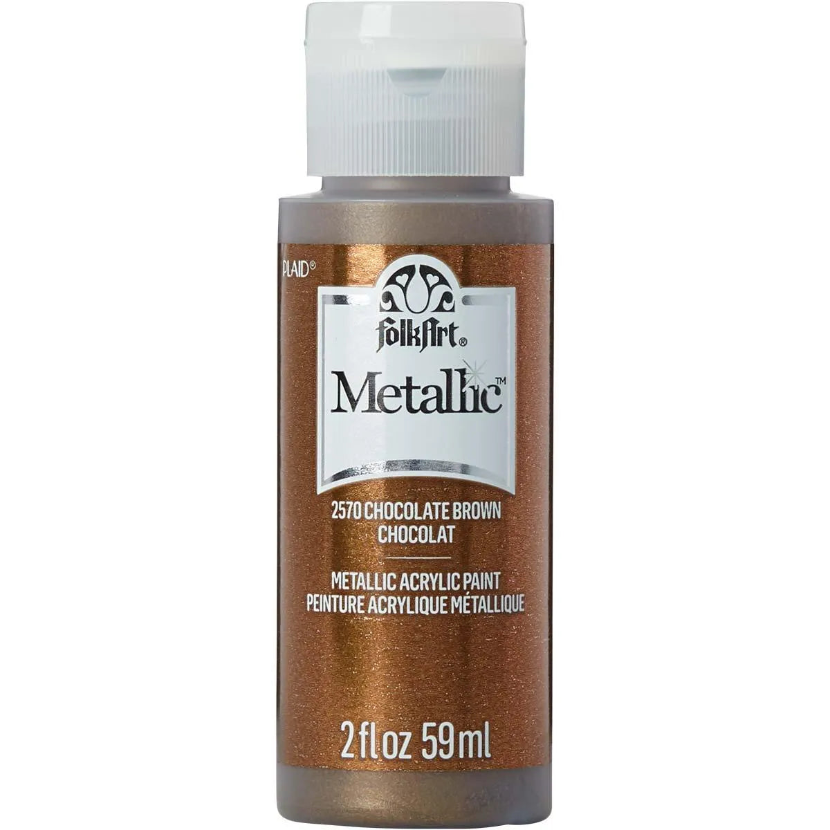 FolkArt Metallic Acrylic Paint - Chocolate Brown - DIY Craft Warehouse DIY Craft Warehouse