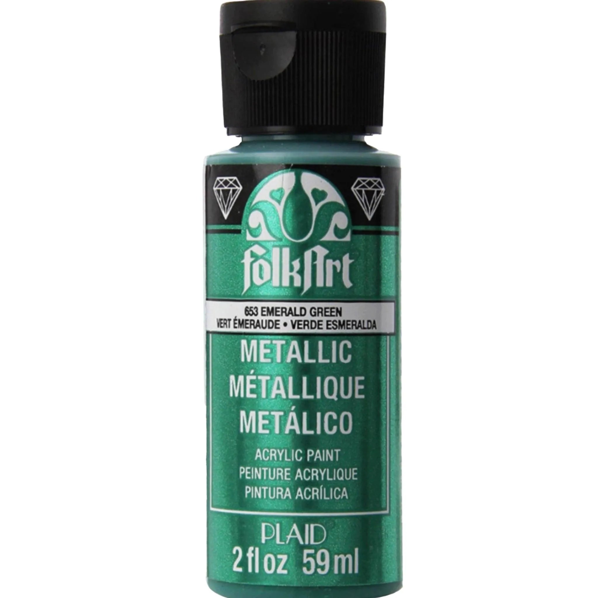 FolkArt Metallic Acrylic Paint - Emerald Green - DIY Craft Warehouse DIY Craft Warehouse