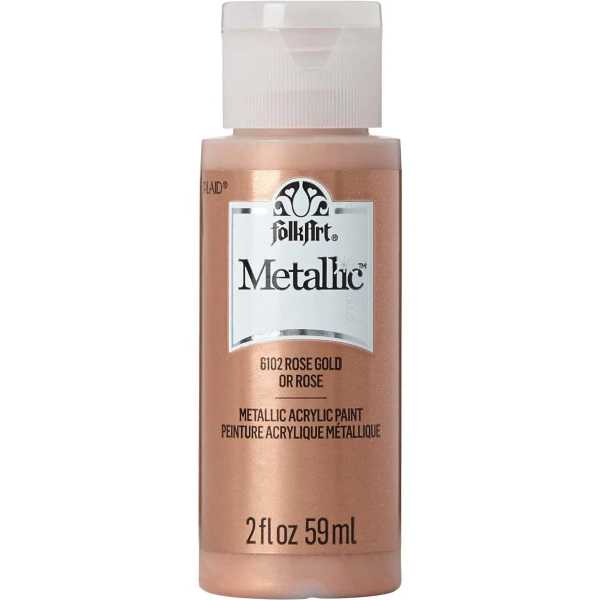 FolkArt Metallic Acrylic Paint - Rose Gold - DIY Craft Warehouse DIY Craft Warehouse