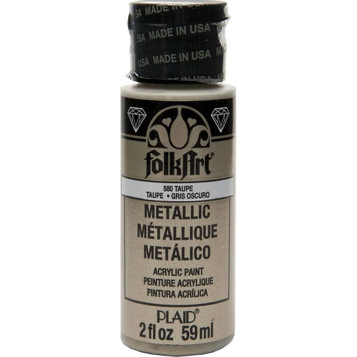 FolkArt Metallic Acrylic Paint - Taupe - DIY Craft Warehouse DIY Craft Warehouse