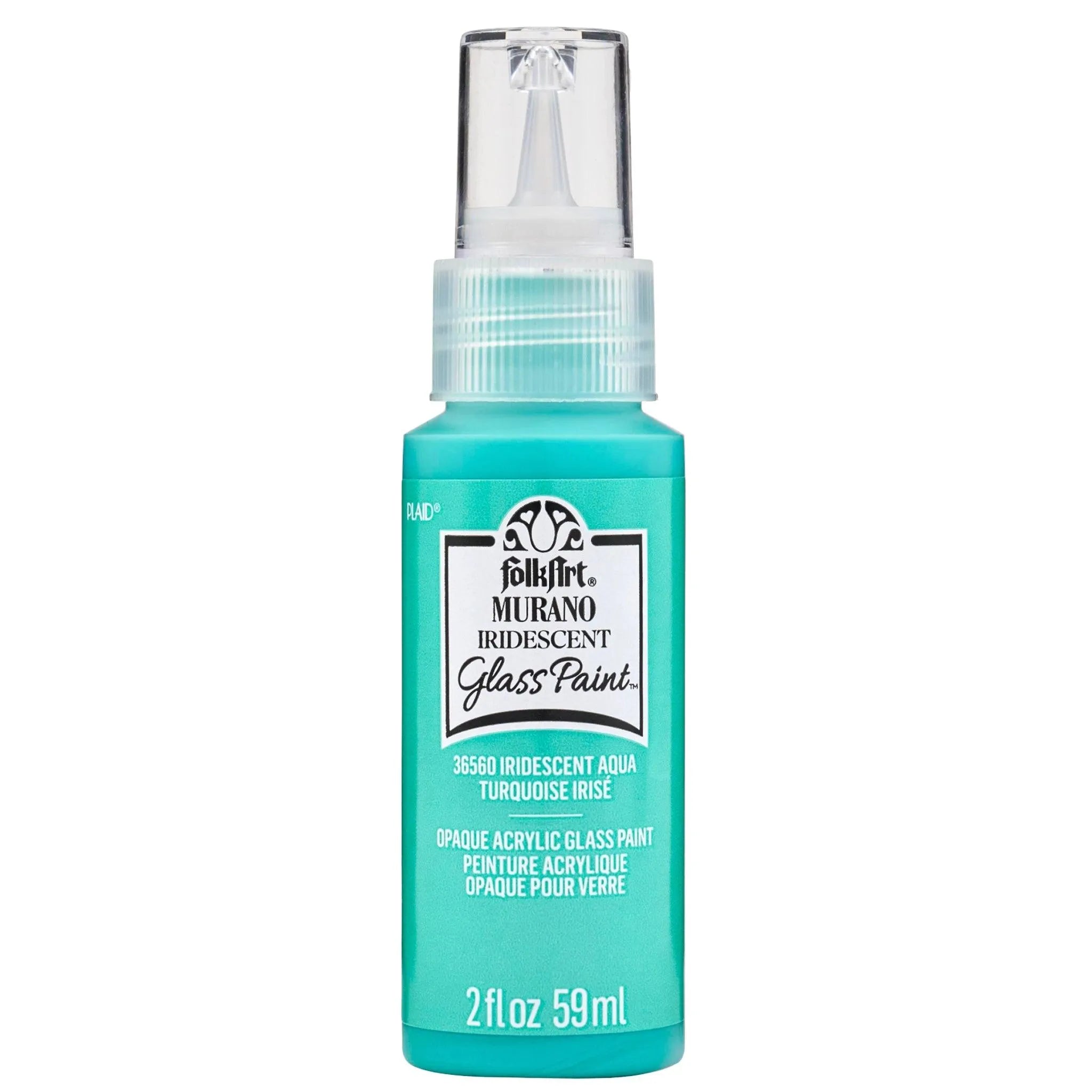 FolkArt Murano Glass Paint - Iridescent Aqua - DIY Craft Warehouse DIY Craft Warehouse