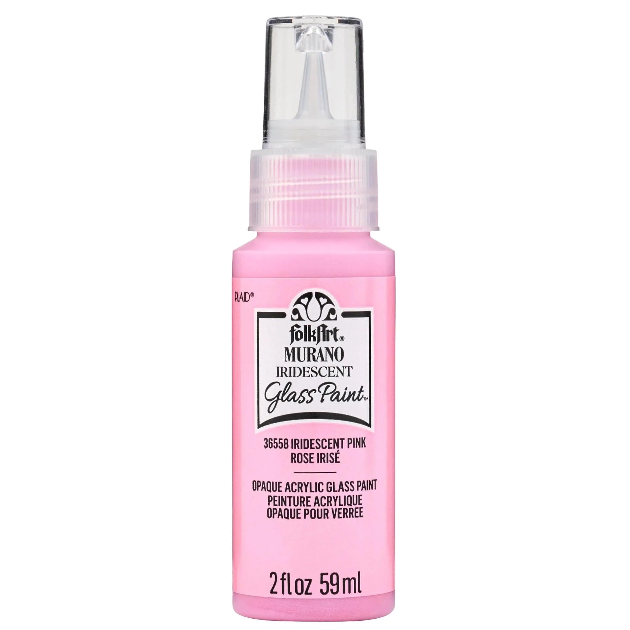 FolkArt Murano Glass Paint - Iridescent Pink - DIY Craft Warehouse DIY Craft Warehouse