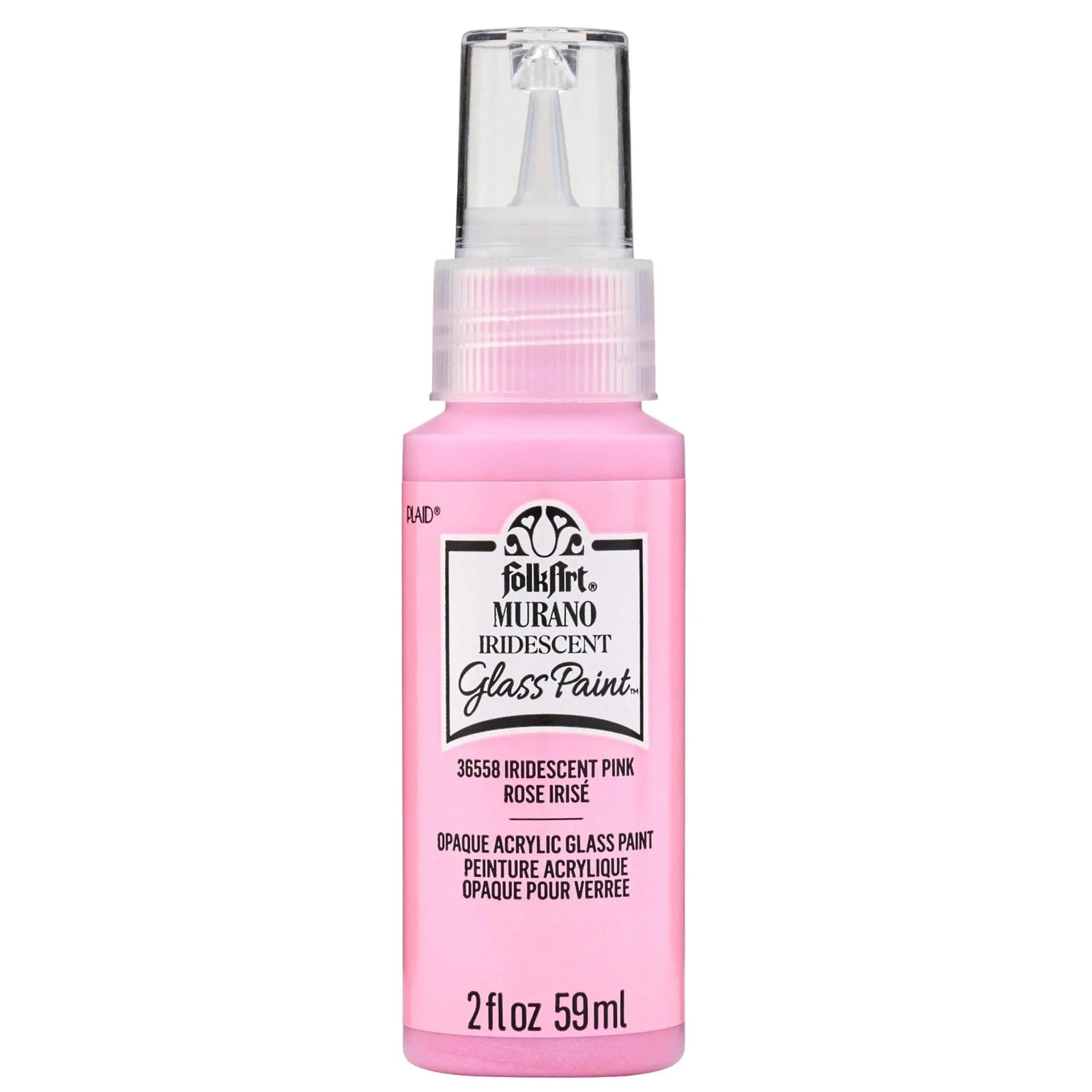 FolkArt Murano Glass Paint - Iridescent Pink - DIY Craft Warehouse