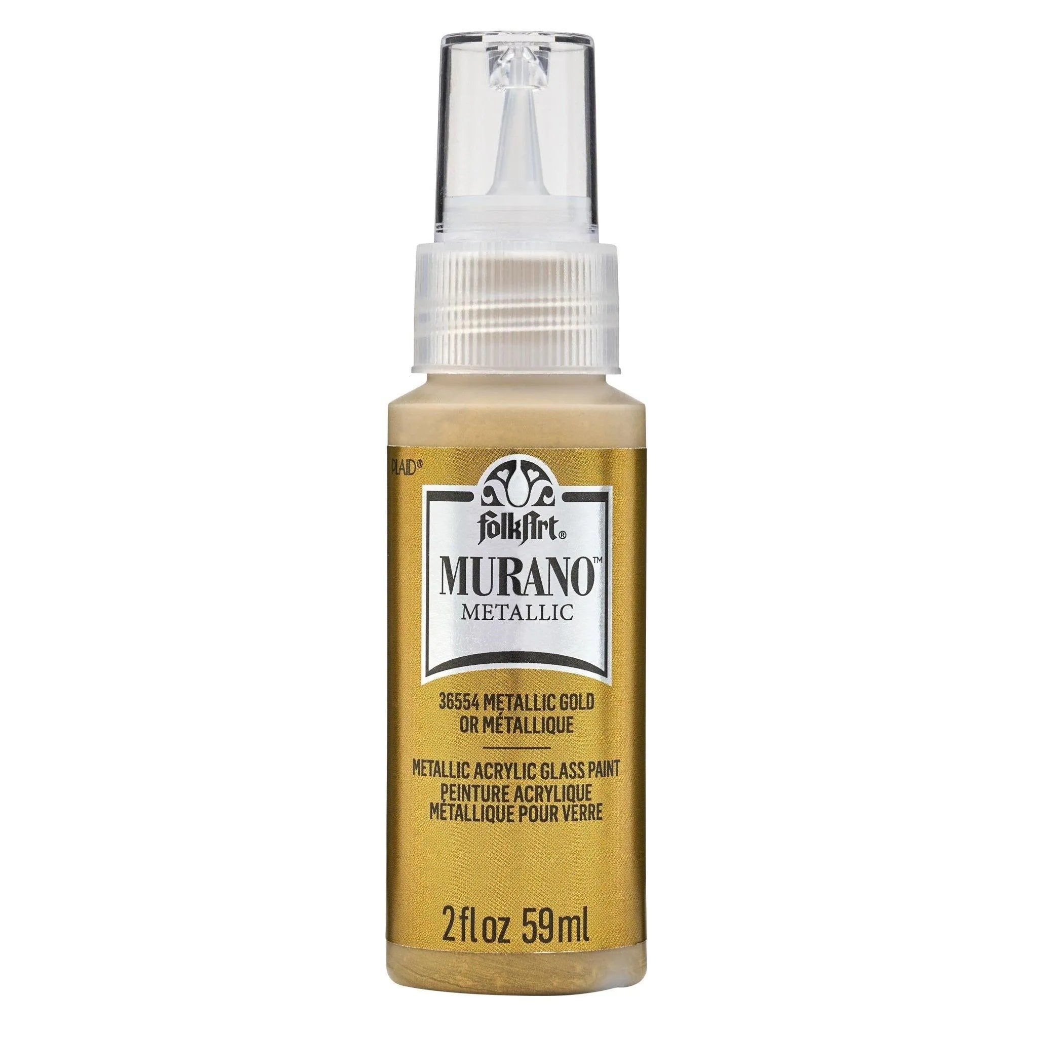 FolkArt Murano Glass Paint - Metallic Gold - DIY Craft Warehouse DIY Craft Warehouse