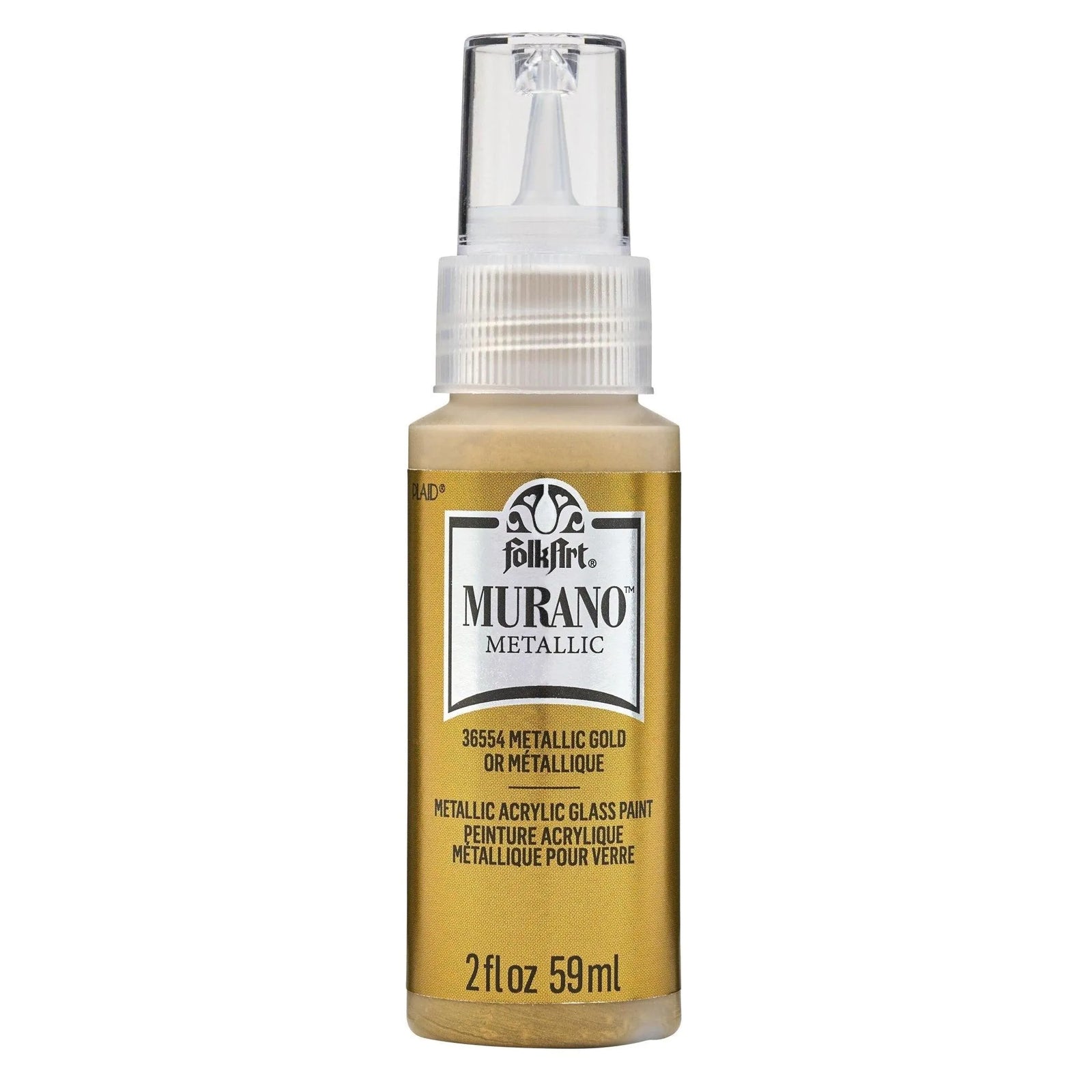 FolkArt Murano Glass Paint - Metallic Gold - DIY Craft Warehouse