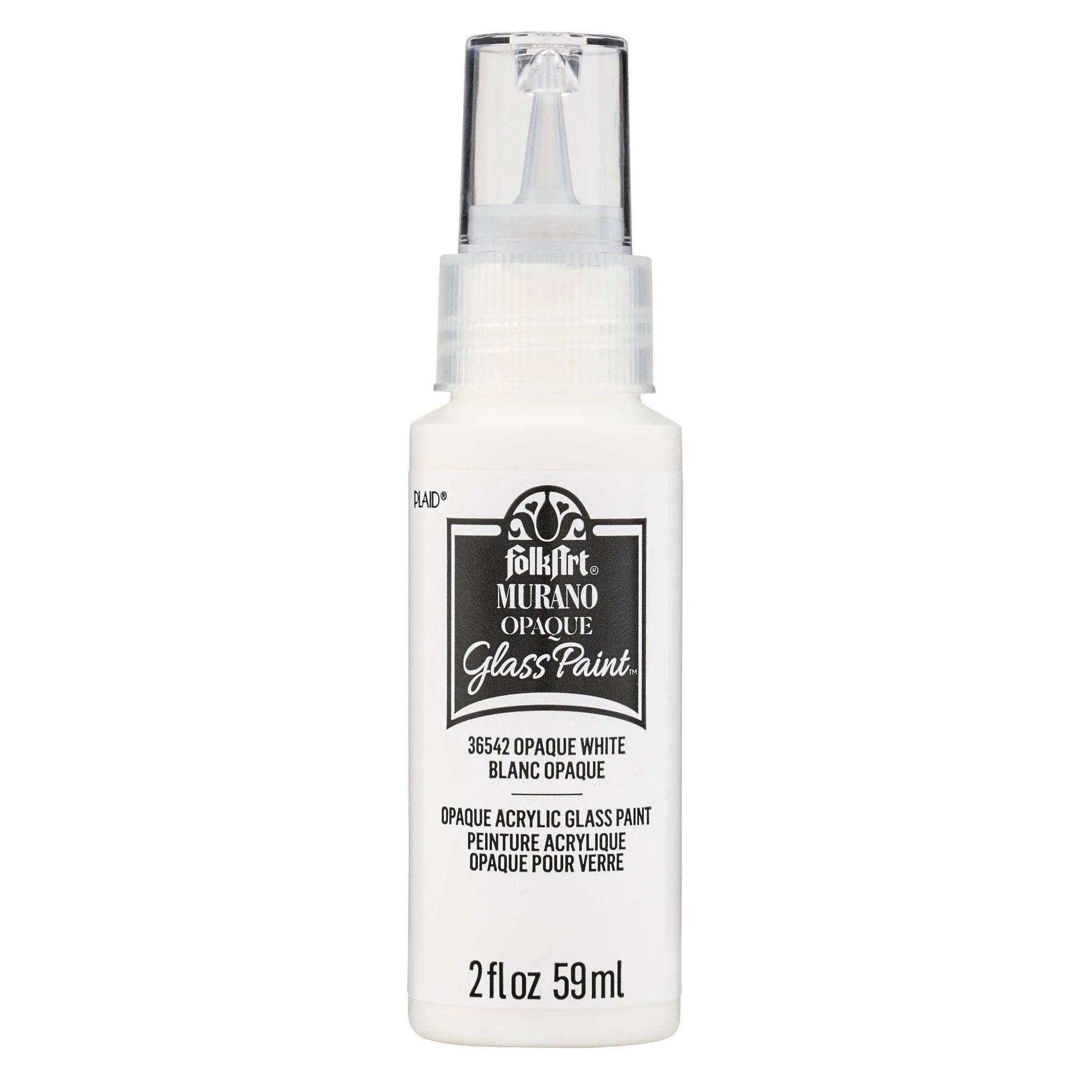 FolkArt Murano Glass Paint - Opaque White - DIY Craft Warehouse DIY Craft Warehouse