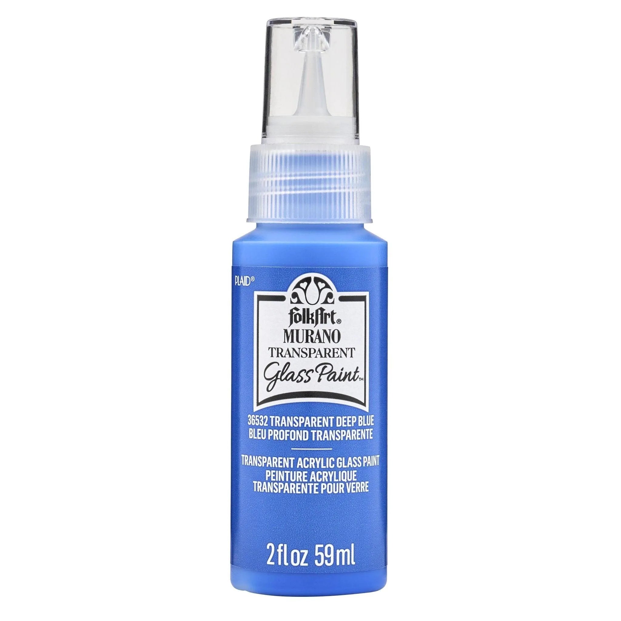 FolkArt Murano Glass Paint - Transparent Deep Blue - DIY Craft Warehouse DIY Craft Warehouse