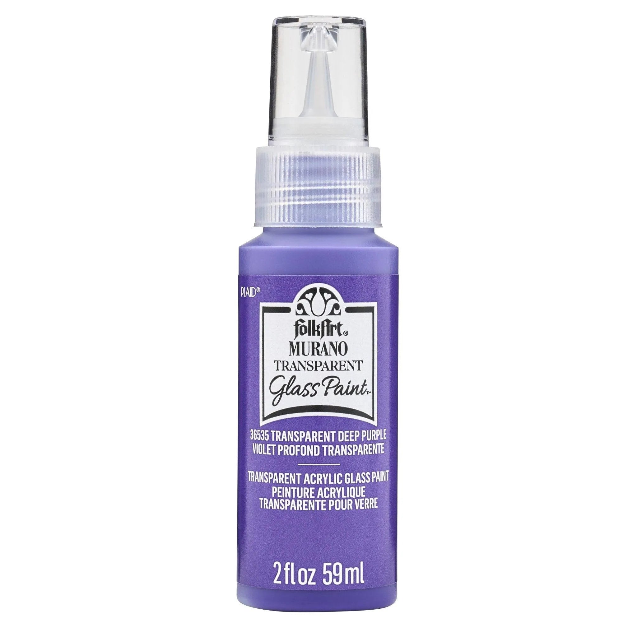 FolkArt Murano Glass Paint - Transparent Deep Purple - DIY Craft Warehouse DIY Craft Warehouse