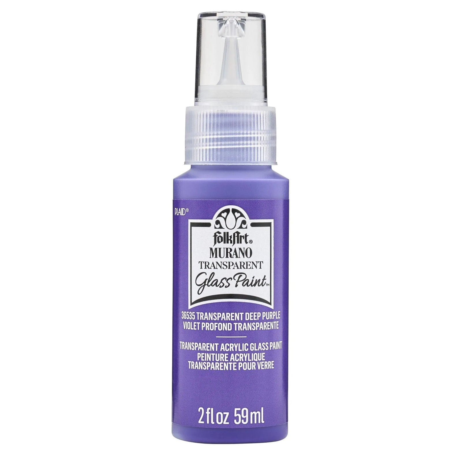 FolkArt Murano Glass Paint - Transparent Deep Purple - DIY Craft Warehouse