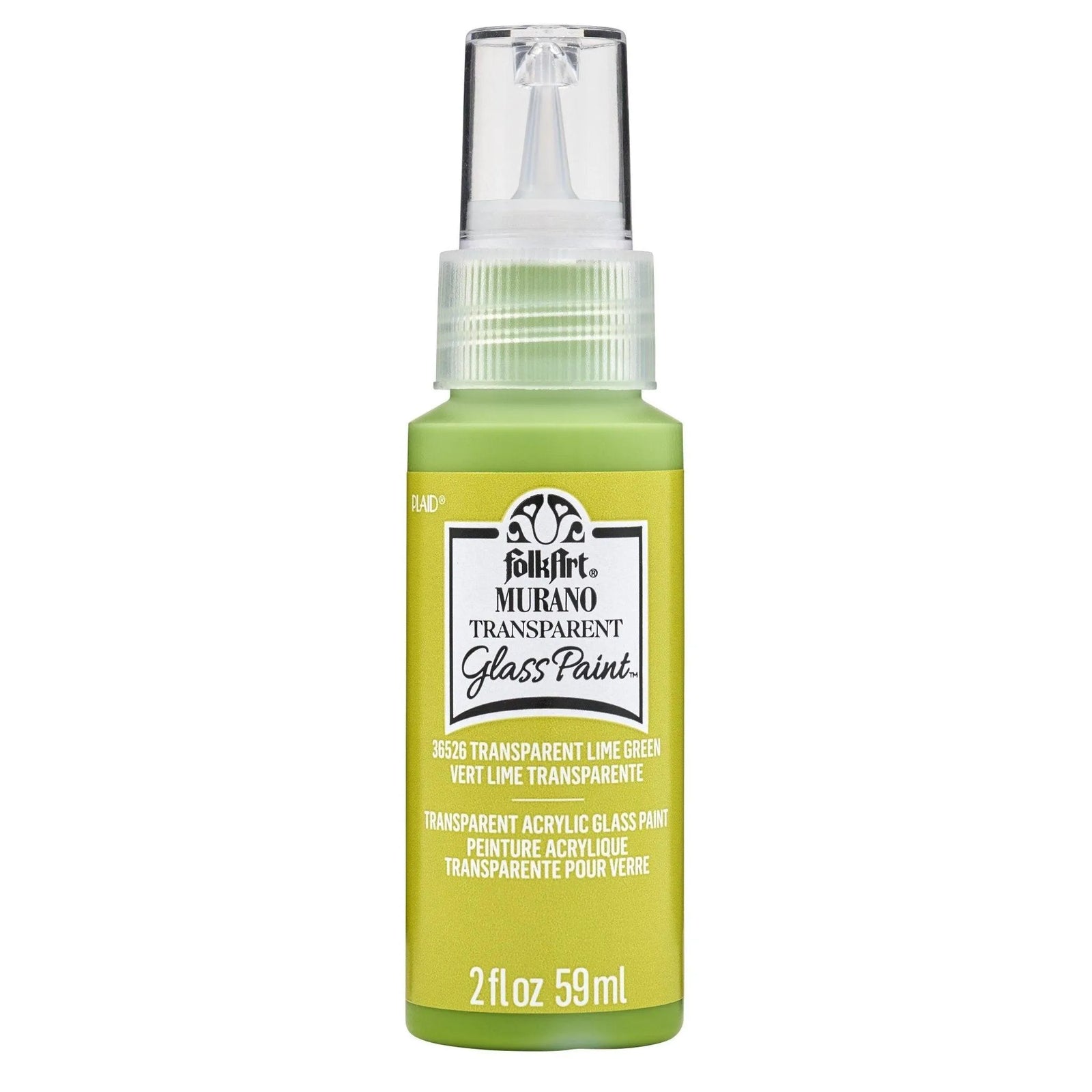 FolkArt Murano Glass Paint - Transparent Lime Green - DIY Craft Warehouse