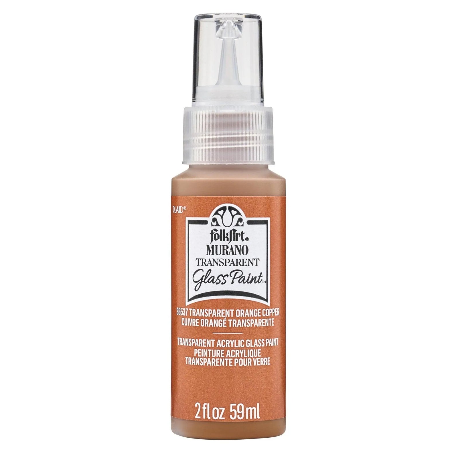 FolkArt Murano Glass Paint - Transparent Orange Copper - DIY Craft Warehouse