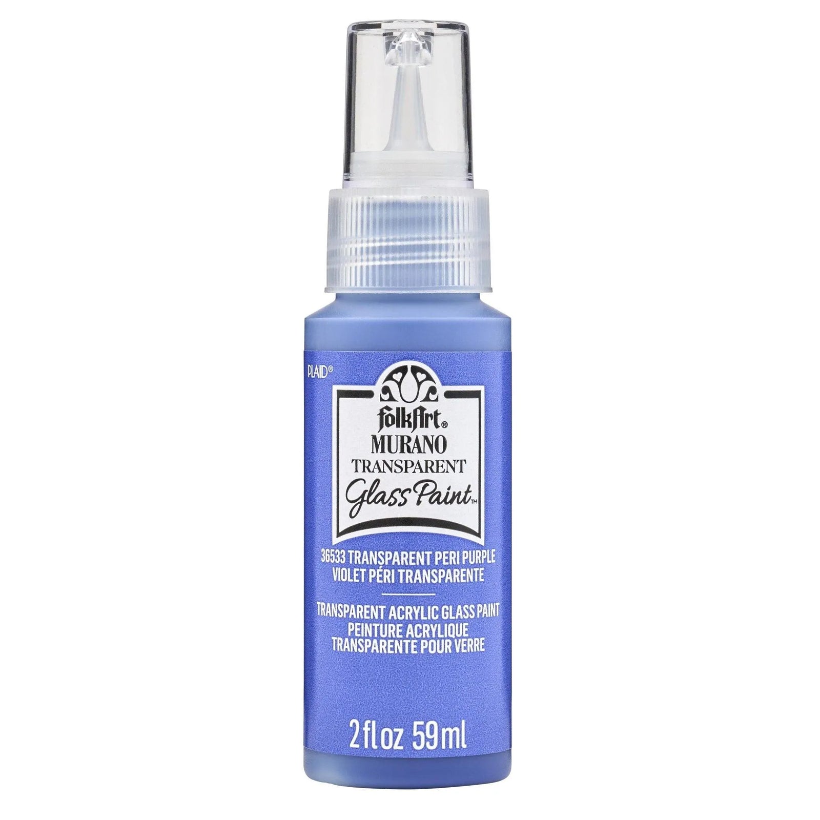 FolkArt Murano Glass Paint - Transparent Peri Purple - DIY Craft Warehouse