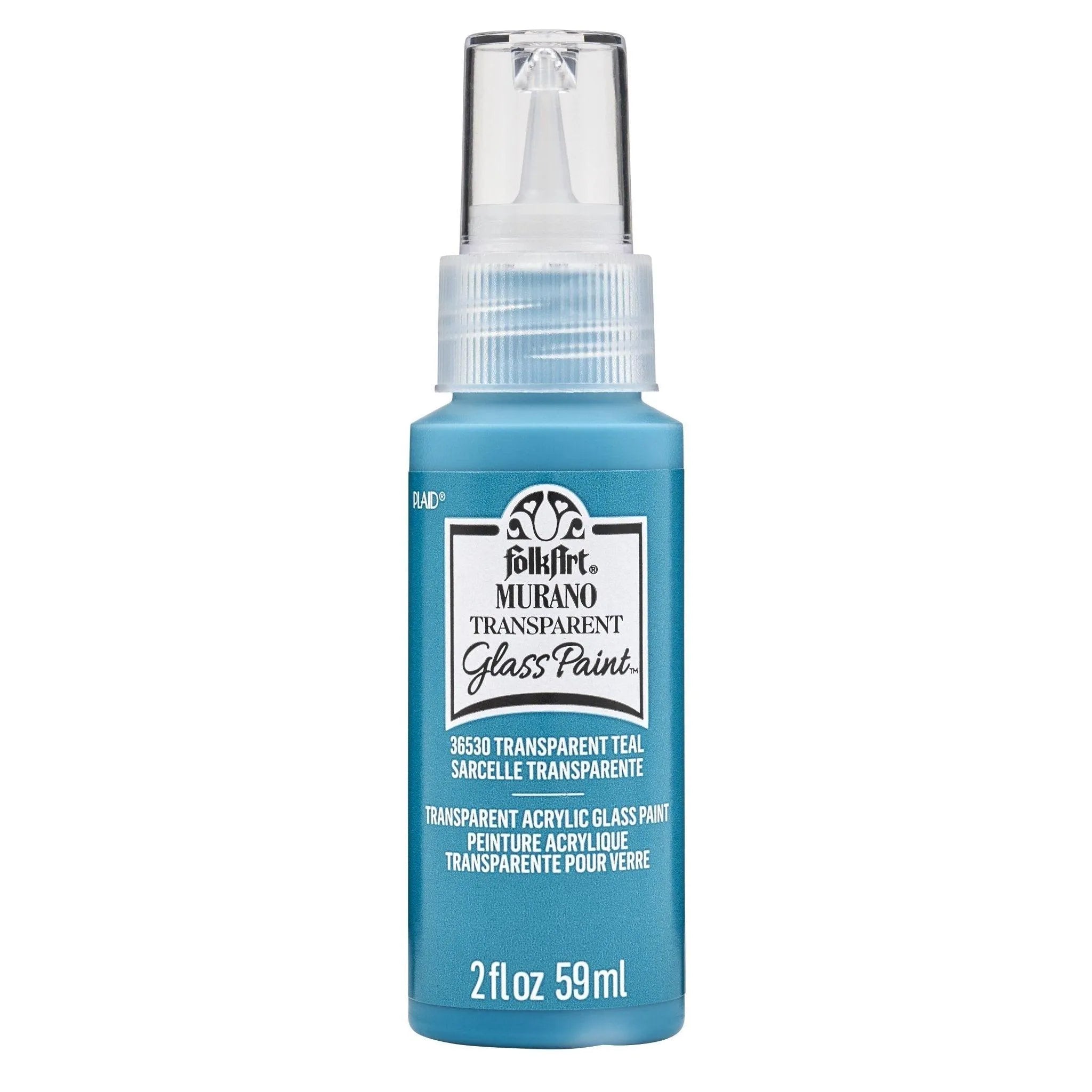 FolkArt Murano Glass Paint - Transparent Teal - DIY Craft Warehouse DIY Craft Warehouse