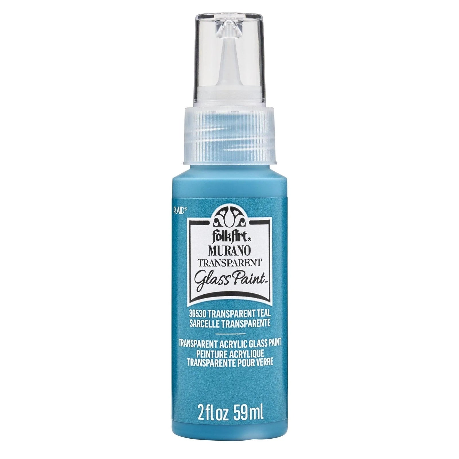 FolkArt Murano Glass Paint - Transparent Teal - DIY Craft Warehouse