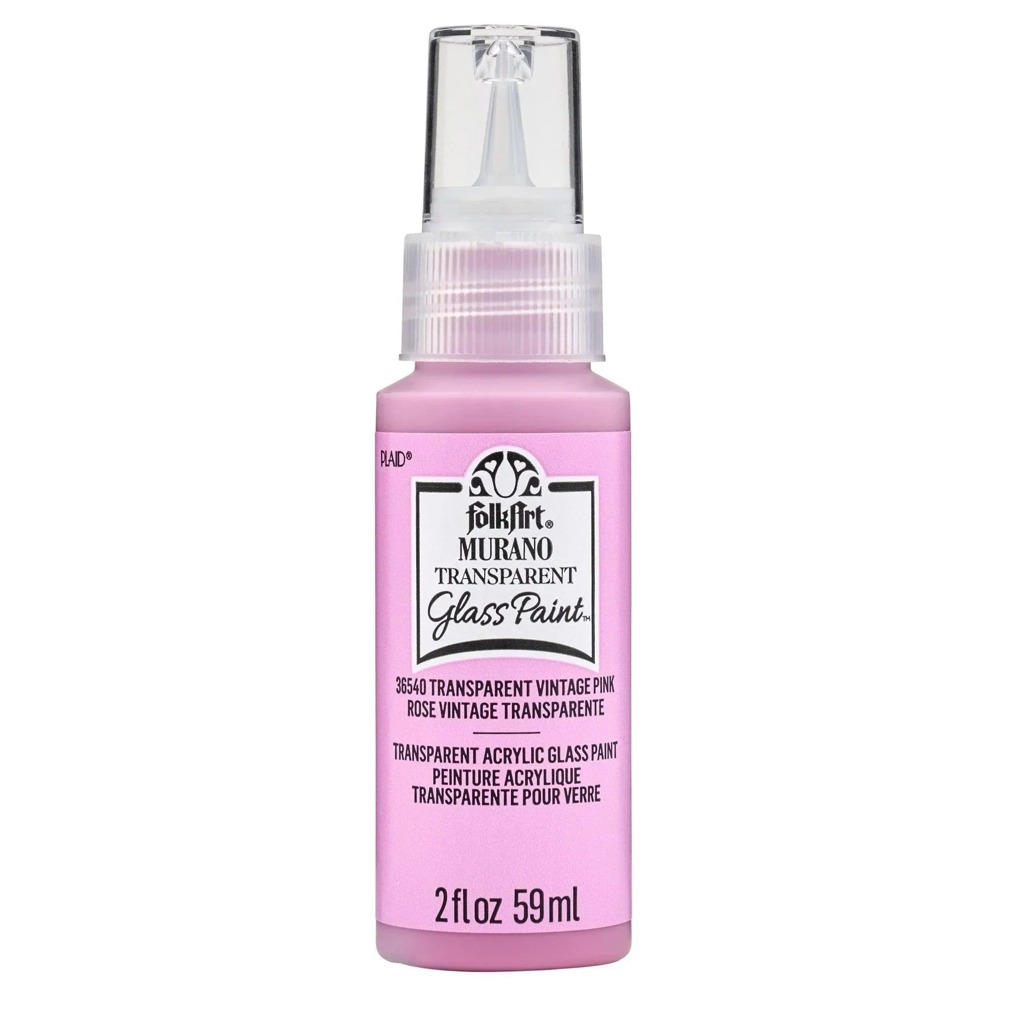 Translucent Pink Color Paint Murano Glass Paint - Transparent Vintage Pink (2 oz Bottle) – Master ...