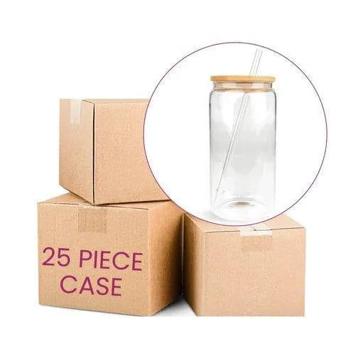 Master Maker Crafts -  16 oz Glass Single Wall Can Cup - Clear (25 Piece CASE) | Master Maker Crafts - Wholesale Craft Supplies - Fast Shipping from Ohio