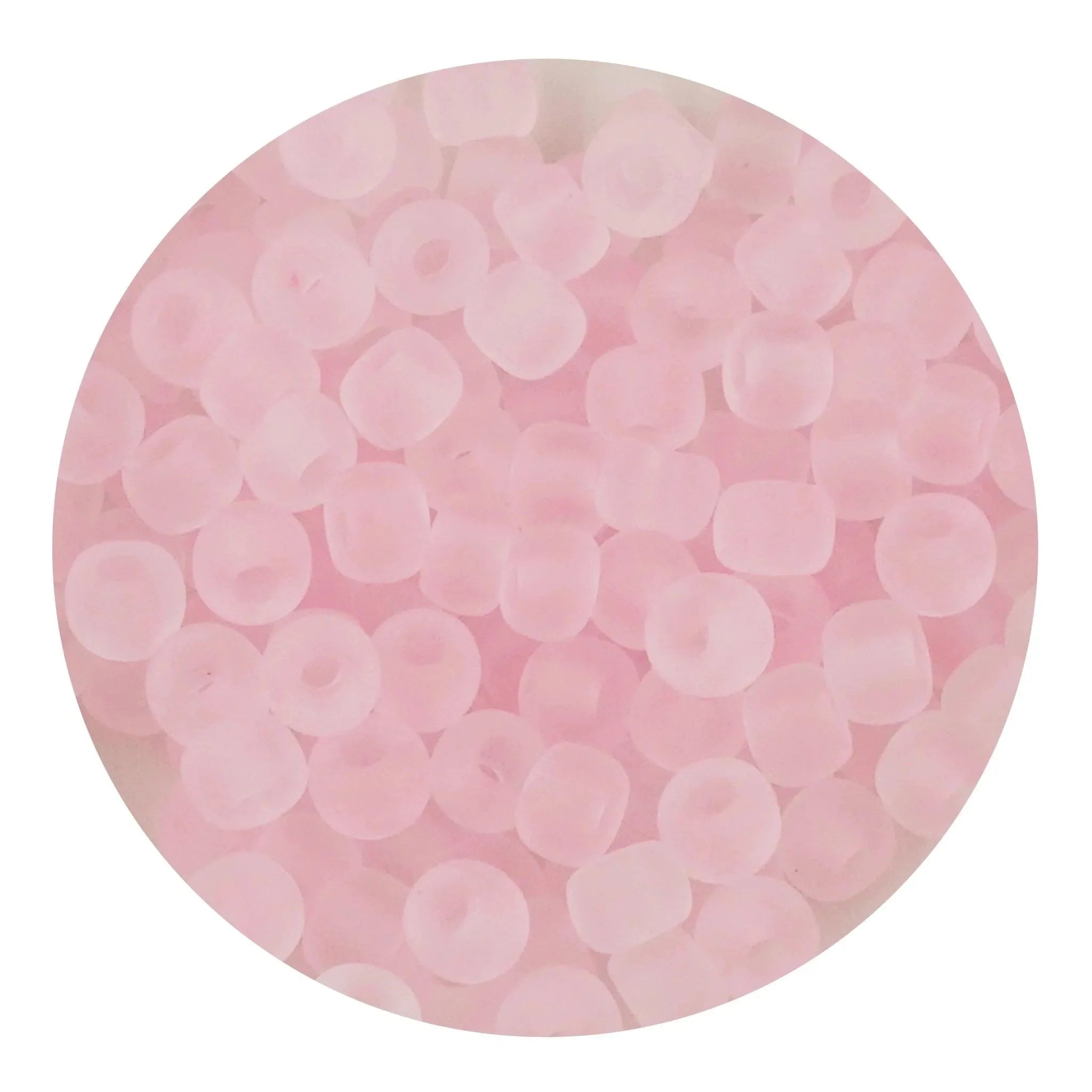 Glass Seed String Beads - Frosted Light Pink - DIY Craft Warehouse DIY Craft Warehouse