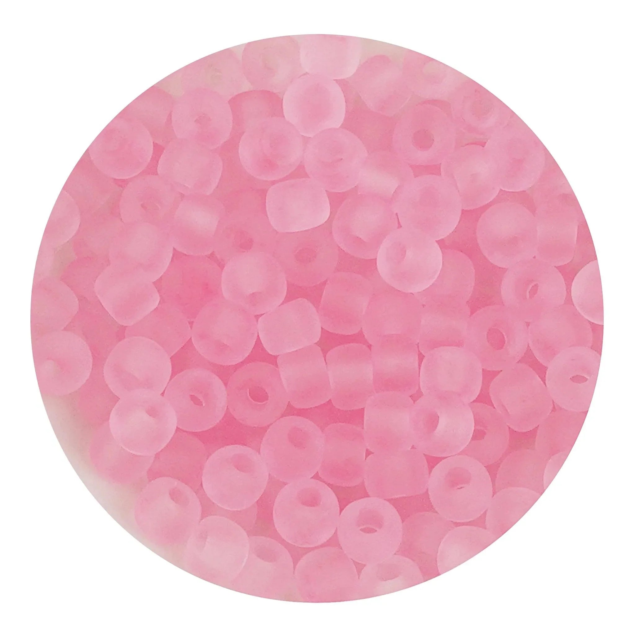 Glass Seed String Beads - Frosted Pink - DIY Craft Warehouse DIY Craft Warehouse