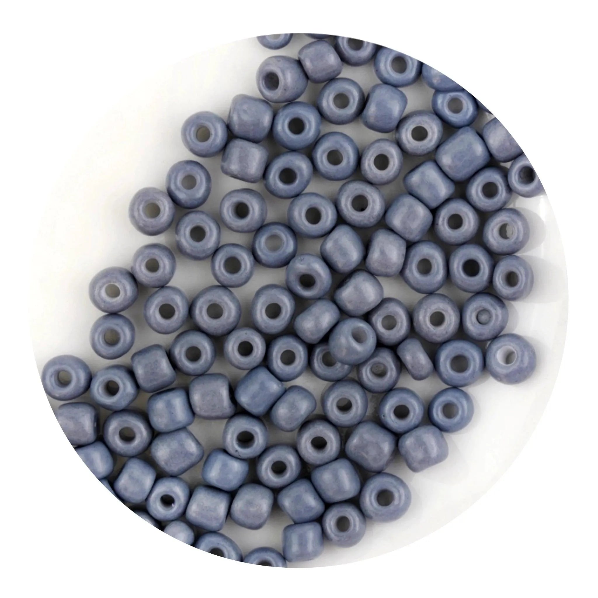 Glass Seed String Beads - Gray  (100 Beads - 4mm) DIY Craft Warehouse