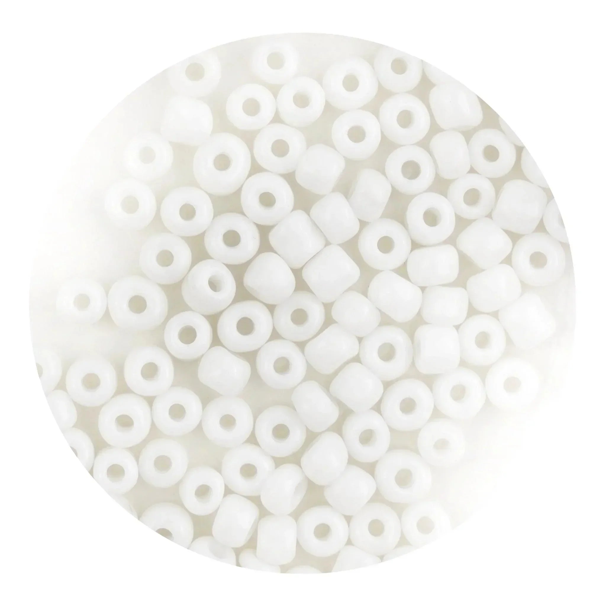Makerbead String Glass Seed String Beads - White (220 Beads - 3mm) – Master Maker Crafts