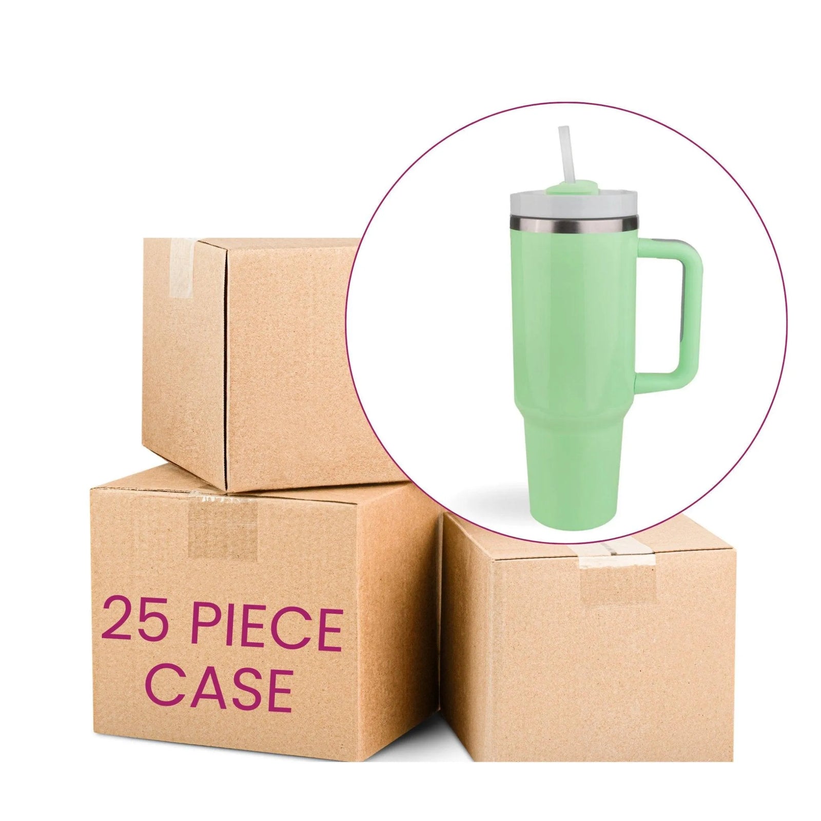 Handled Tumbler Standard Glossy - Light Green - DIY Craft Warehouse