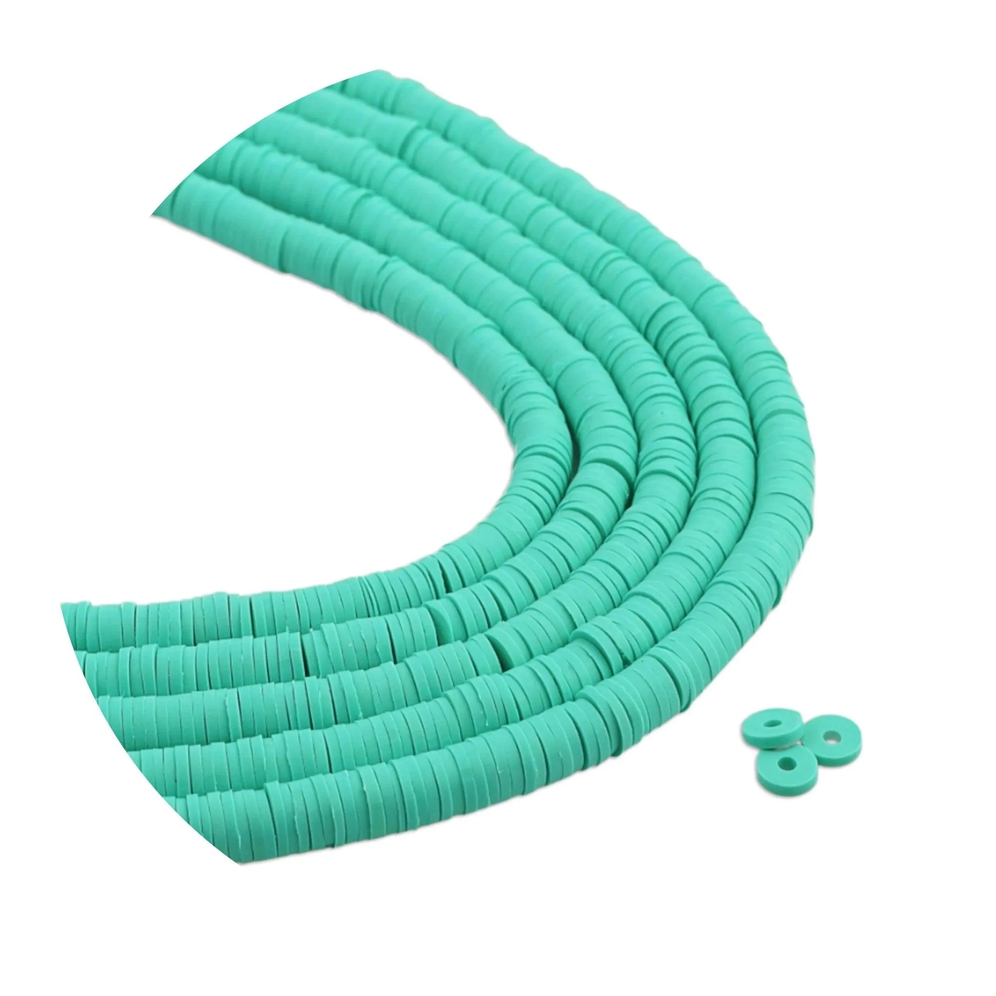 Heishi Polymer Clay Disc Beads - Aqua (3200 beads) - DIY Craft Warehouse DIY Craft Warehouse