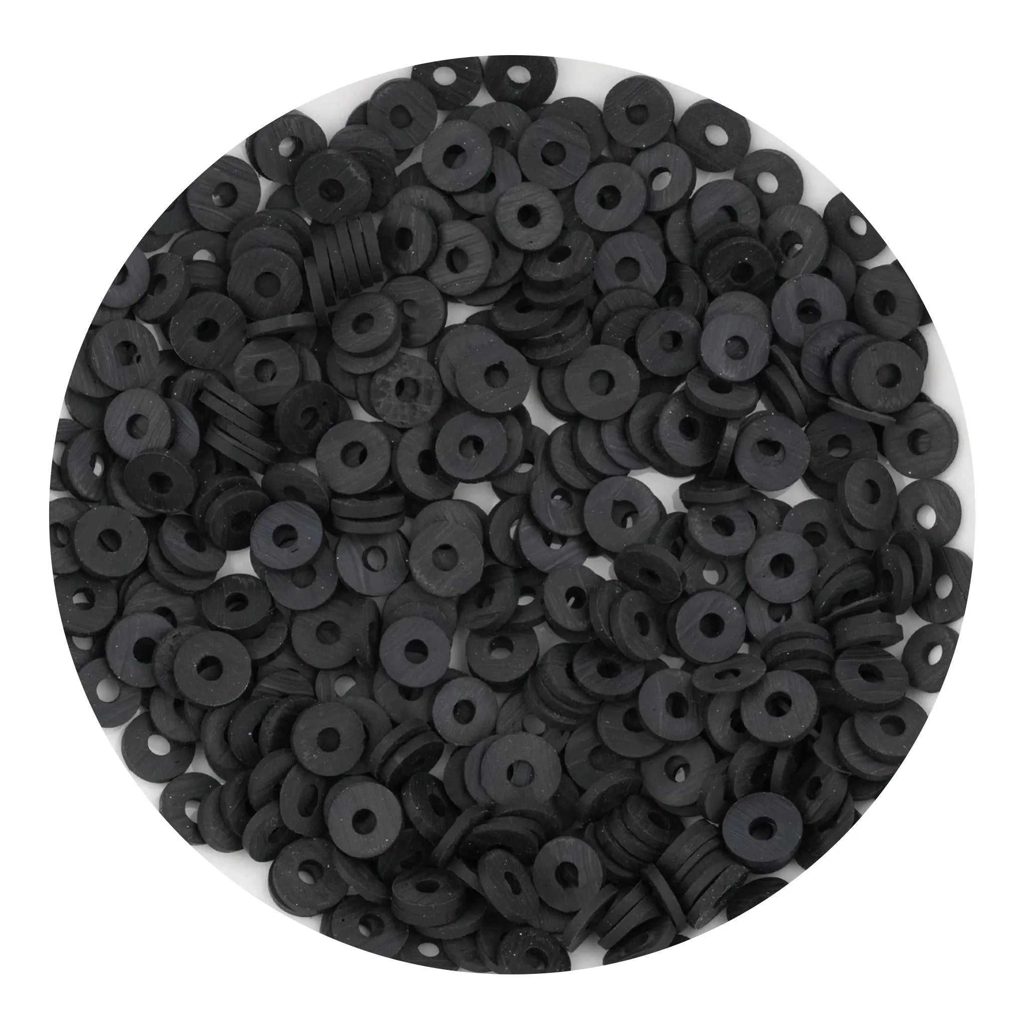 Heishi Polymer Clay Disc Beads - Black (3200 beads) - DIY Craft Warehouse DIY Craft Warehouse