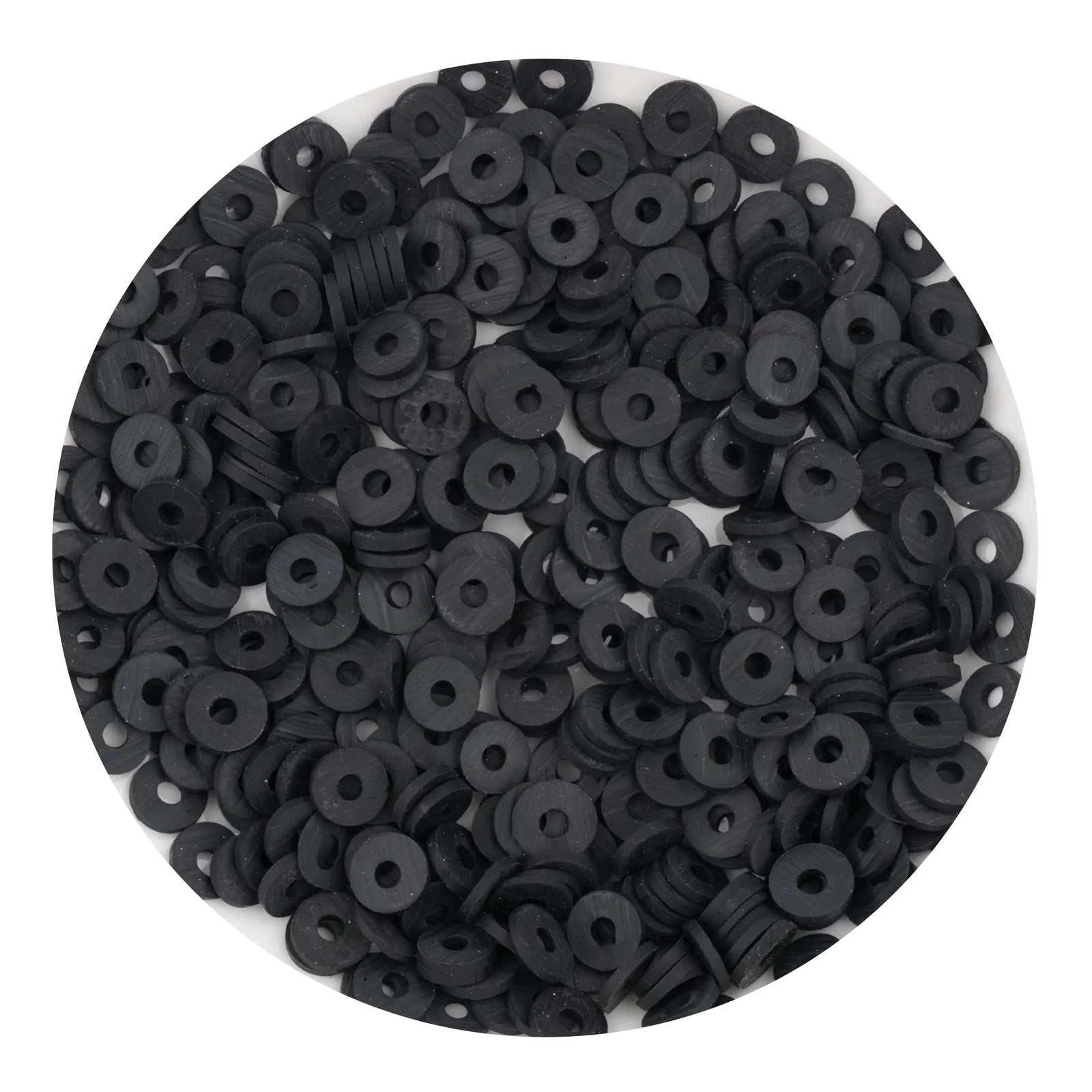 Heishi Polymer Clay Disc Beads - Black (3200 beads) - DIY Craft Warehouse