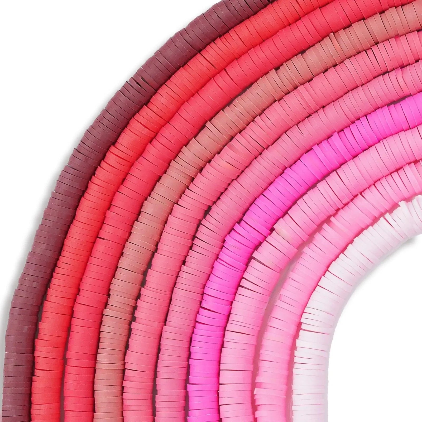Heishi Polymer Clay Disc Beads - Bright Pink (3200 beads) - DIY Craft Warehouse