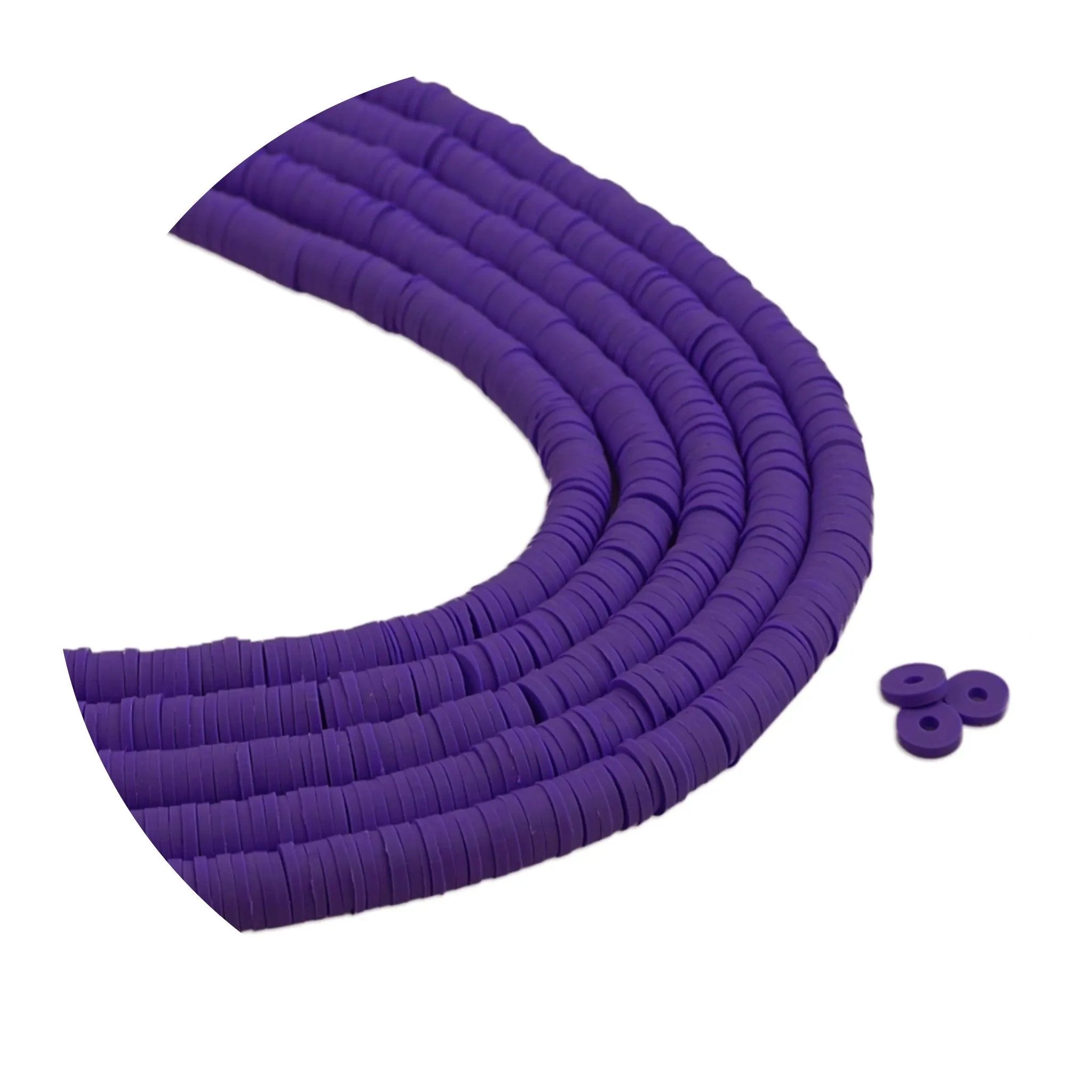 Heishi Polymer Clay Disc Beads - Enchanted Purple (3200 beads) - DIY Craft Warehouse DIY Craft Warehouse