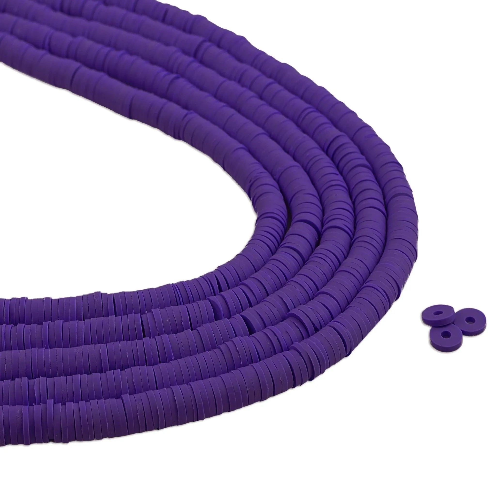 Heishi Polymer Clay Disc Beads - Enchanted Purple (3200 beads) - DIY Craft Warehouse DIY Craft Warehouse