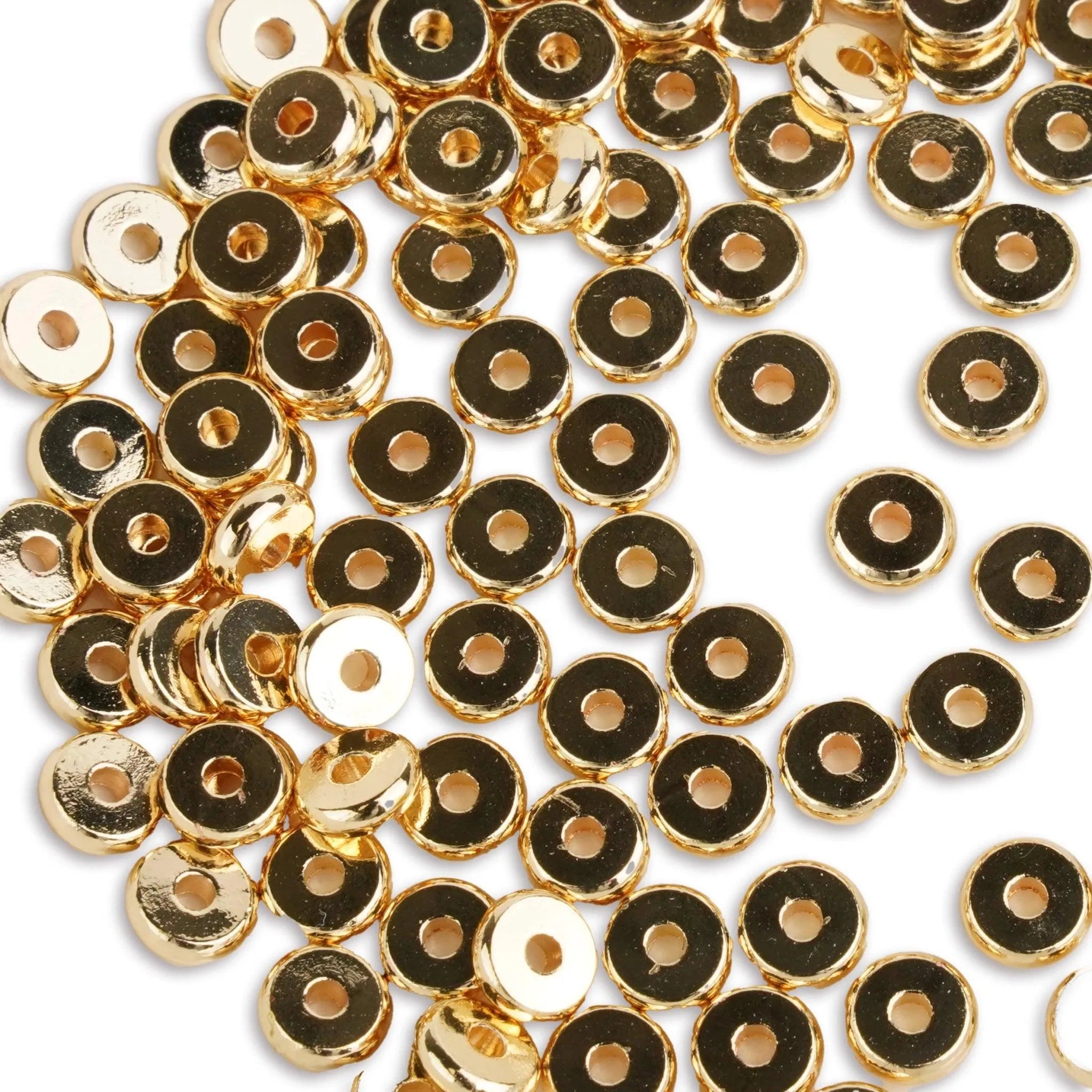 Heishi Metal Disc Beads - Gold - DIY Craft Warehouse DIY Craft Warehouse
