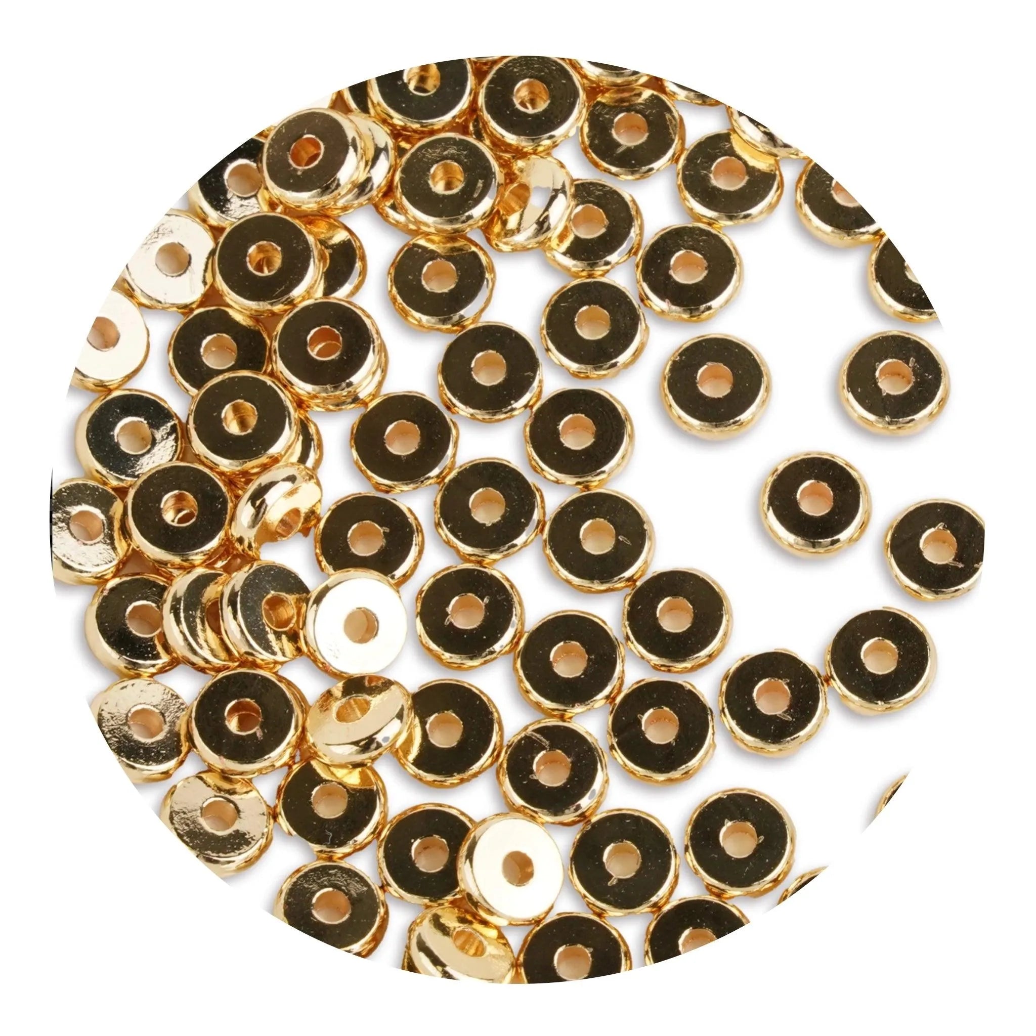 Heishi Metal Disc Beads - Gold - DIY Craft Warehouse DIY Craft Warehouse