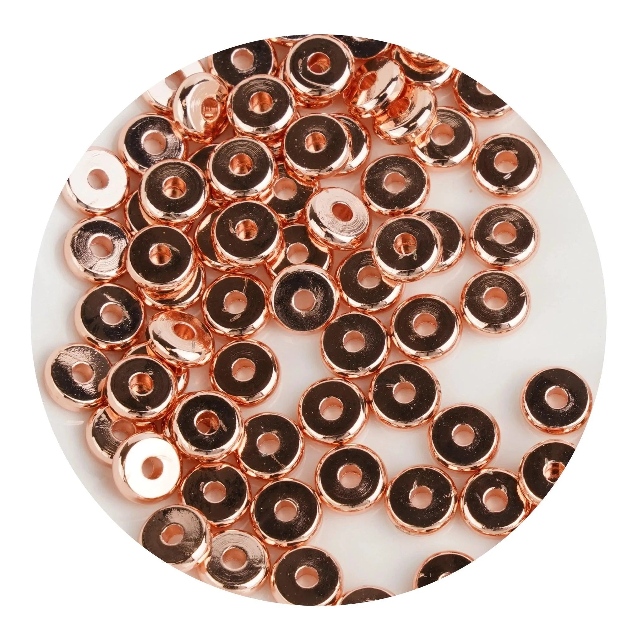 Heishi Metal Disc Beads- Rose Gold - DIY Craft Warehouse DIY Craft Warehouse