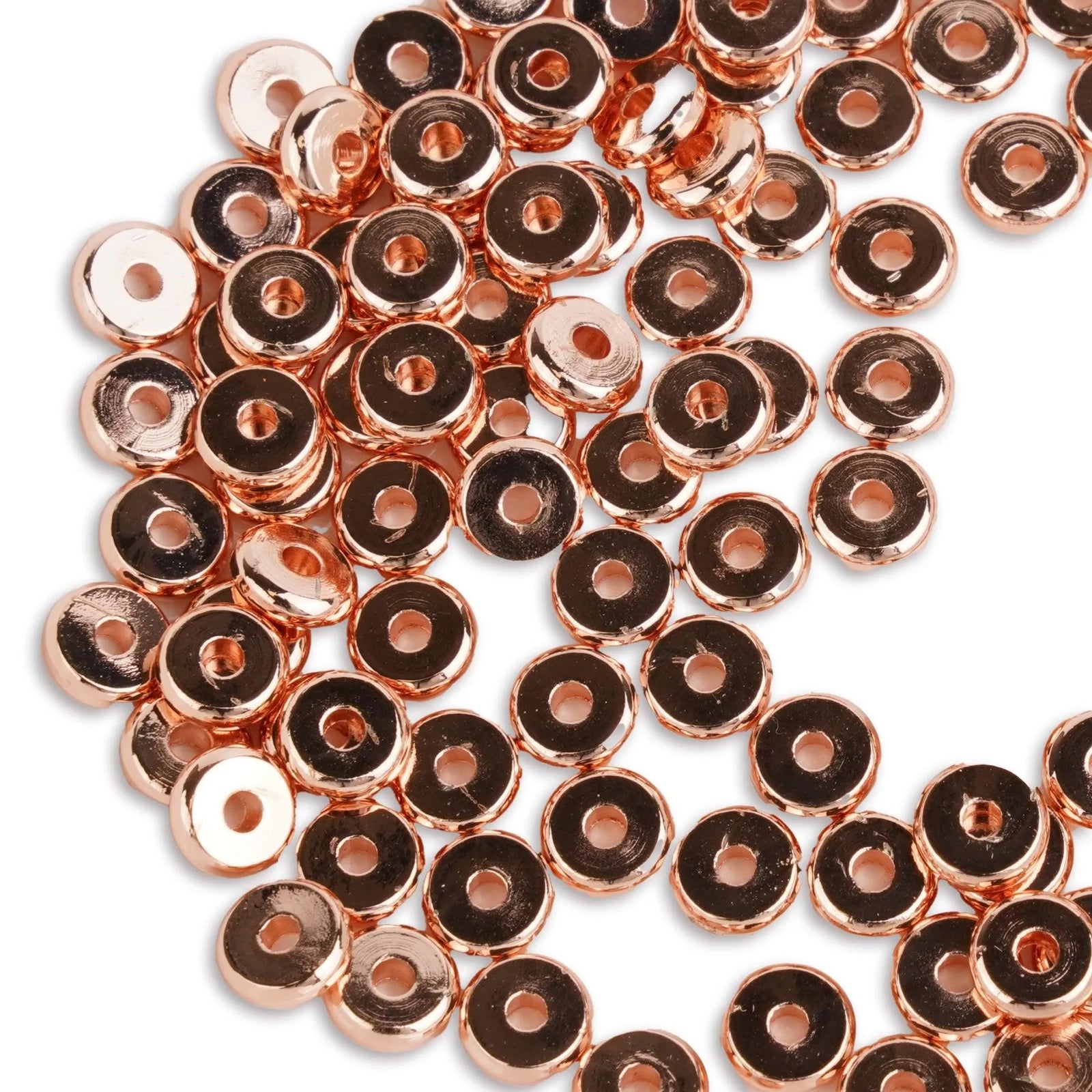 Heishi Metal Disc Beads- Rose Gold - DIY Craft Warehouse