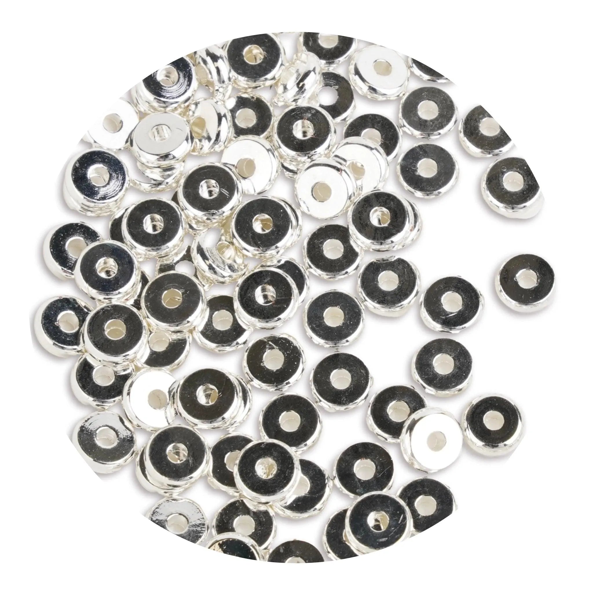 Heishi Metal Disc Beads - Silver - DIY Craft Warehouse DIY Craft Warehouse