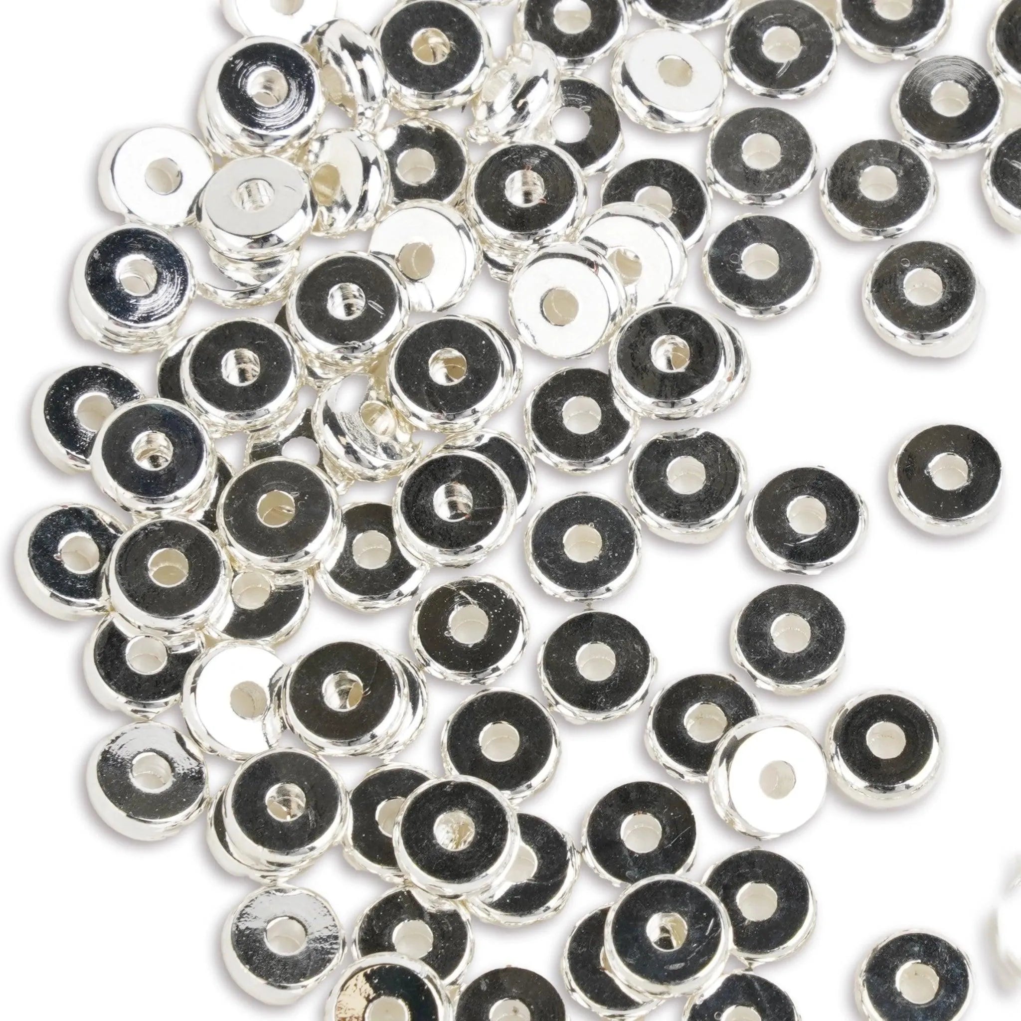 Heishi Metal Disc Beads - Silver - DIY Craft Warehouse DIY Craft Warehouse