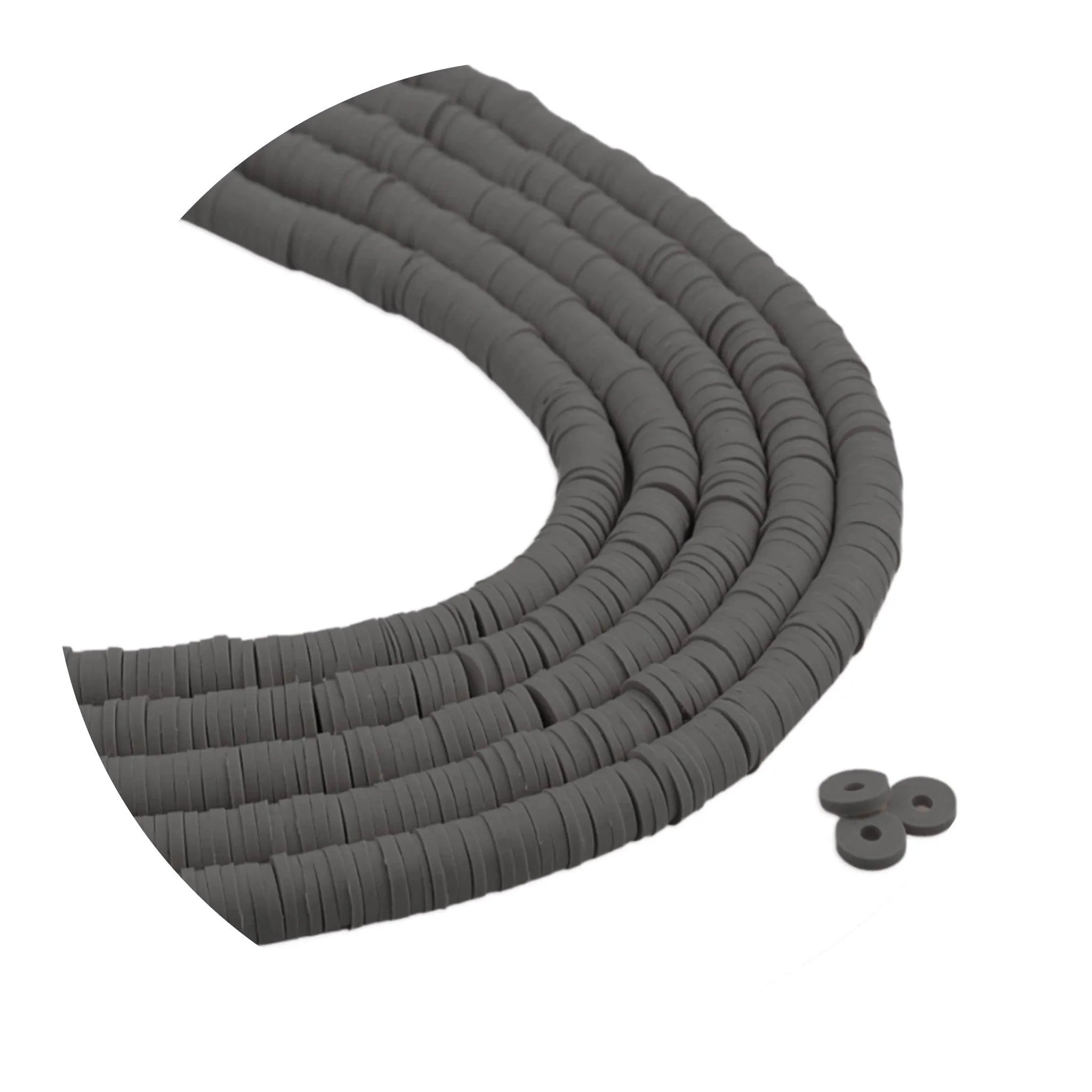 Heishi Polymer Clay Disc Beads - Onyx (3200 beads) - DIY Craft Warehouse DIY Craft Warehouse