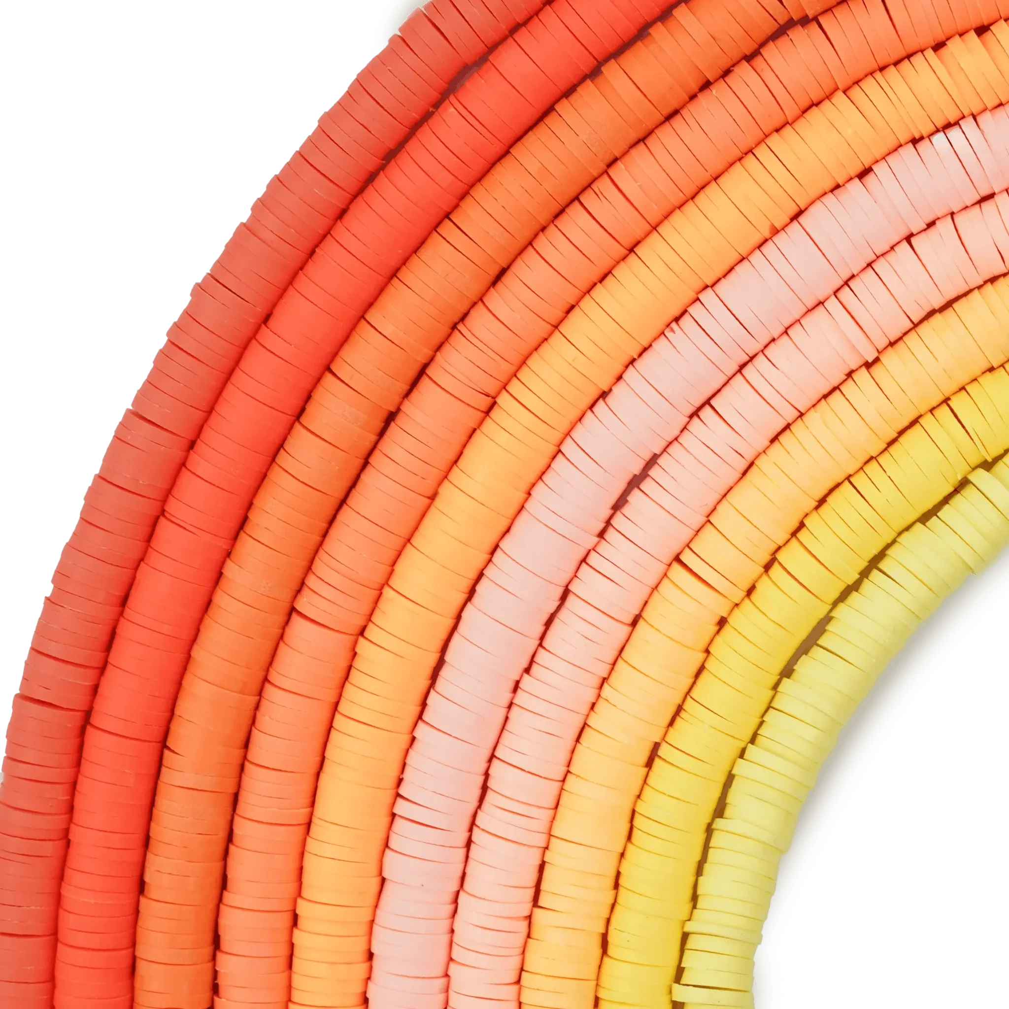 Heishi Polymer Clay Disc Beads - Pale Orange (3200 beads) - DIY Craft Warehouse DIY Craft Warehouse