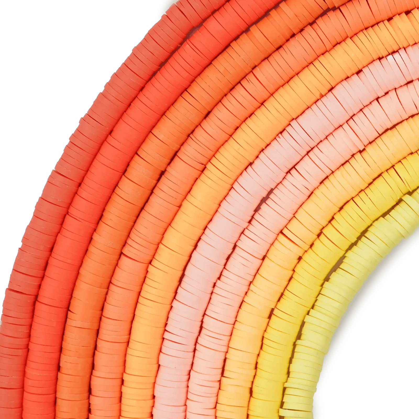 Heishi Polymer Clay Disc Beads - Pumpkin Orange (3200 beads) - DIY Craft Warehouse