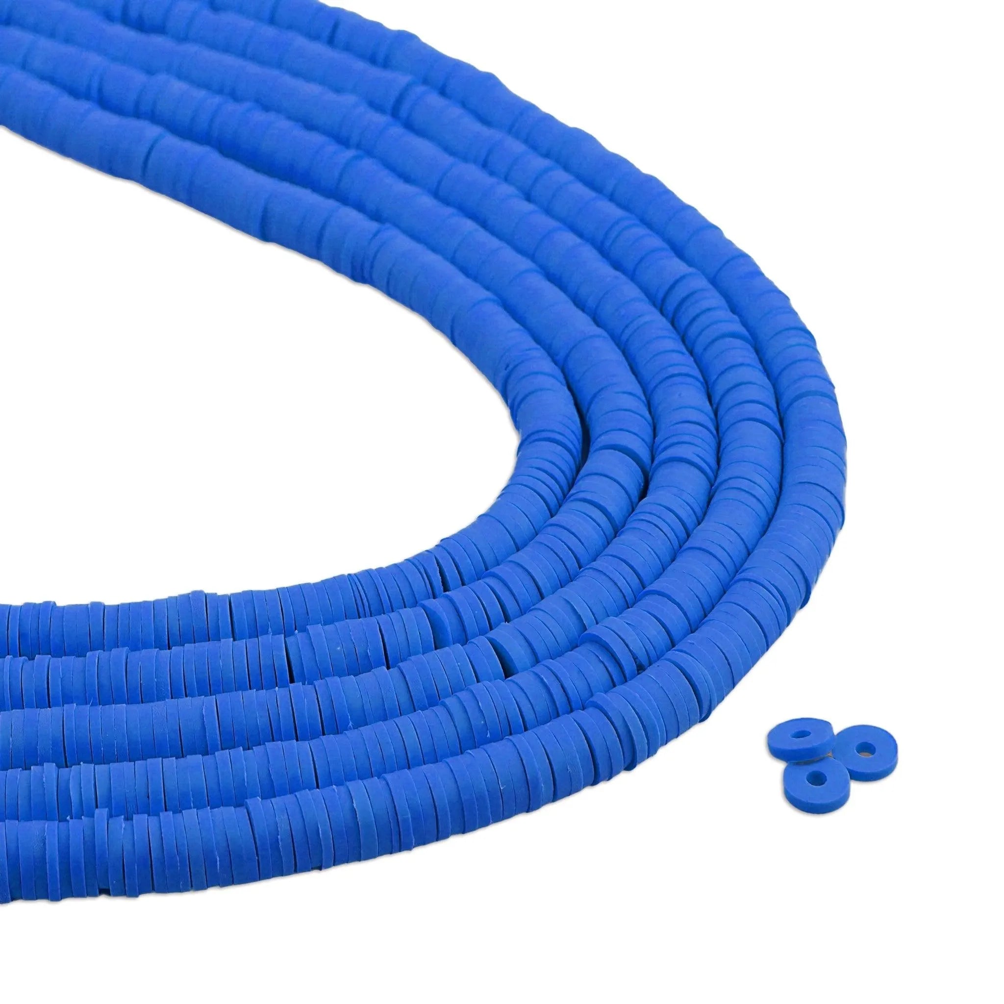 Heishi Polymer Clay Disc Beads - Royal Blue (3200 beads) - DIY Craft Warehouse DIY Craft Warehouse