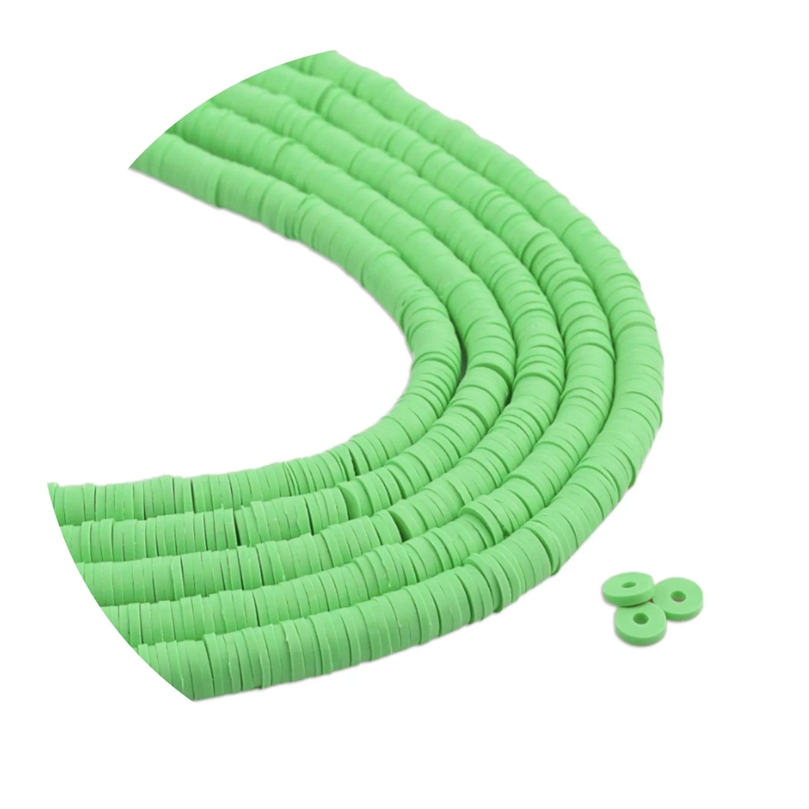 Heishi Polymer Clay Disc Beads - Sage Green (3200 beads) - DIY Craft Warehouse