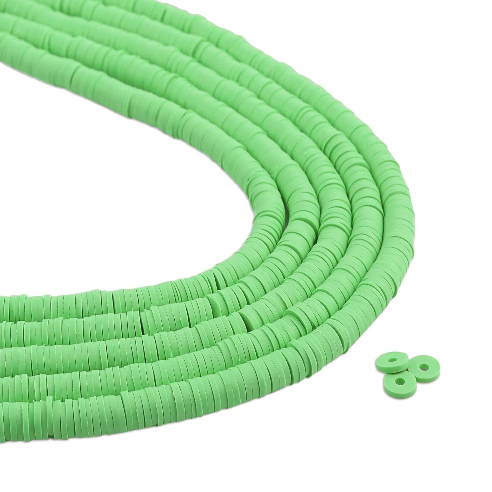 Heishi Polymer Clay Disc Beads - Sage Green (3200 beads) - DIY Craft Warehouse
